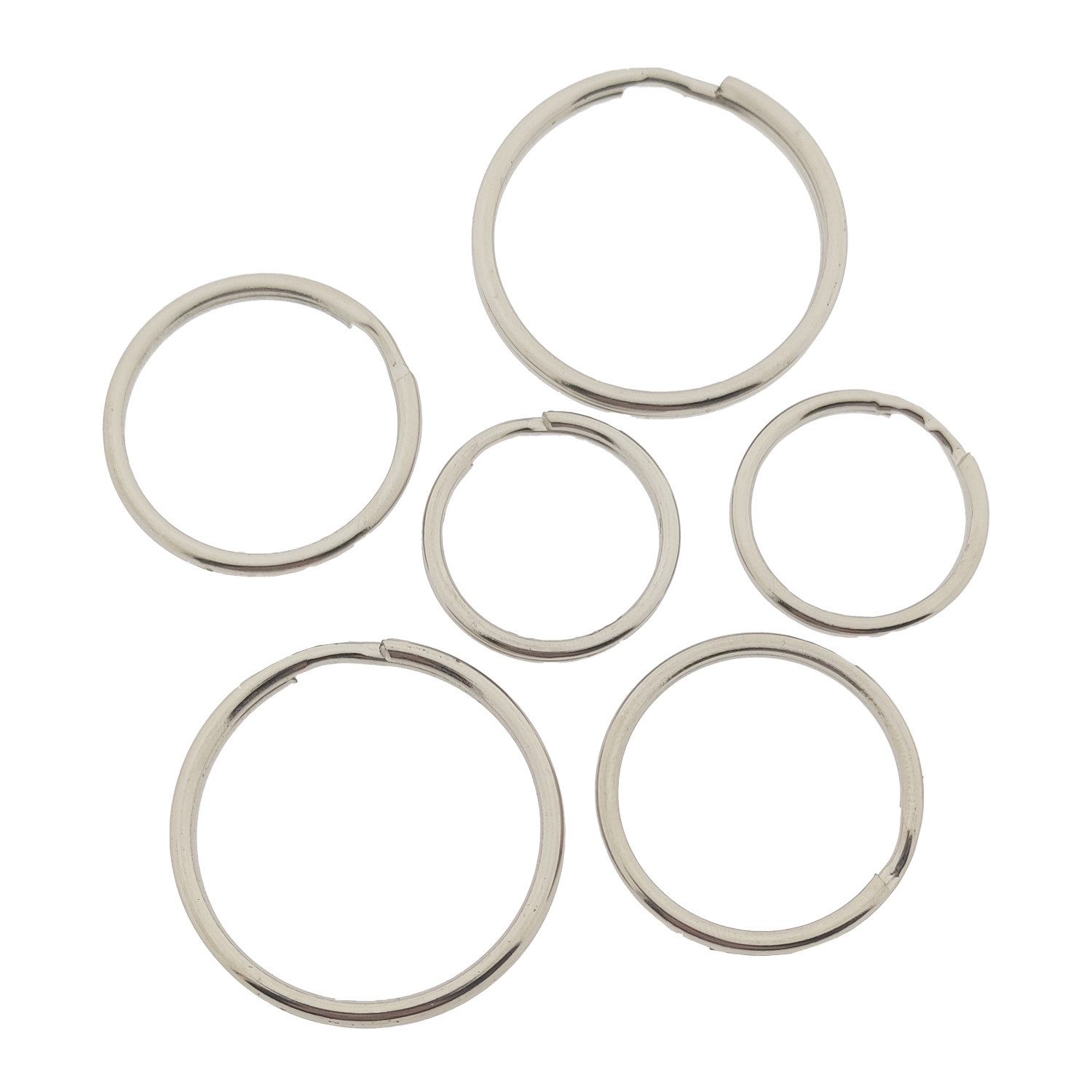 HundB Schlüsselanhänger Set 6 Schlüsselringe, 2 cm + 2,5 cm + 3 cm, Eisen v günstig online kaufen