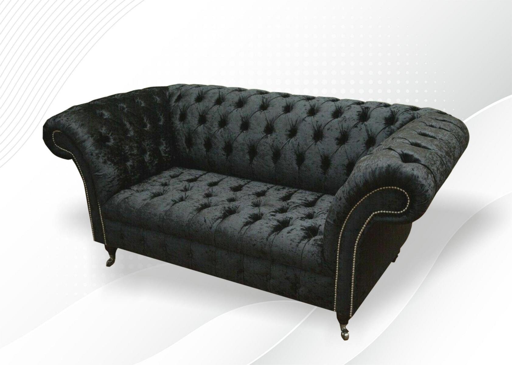 Couch Sofa Polster design Chesterfield-Sofa, JVmoebel Textil 2 Club Samt Sitzer Chesterfield
