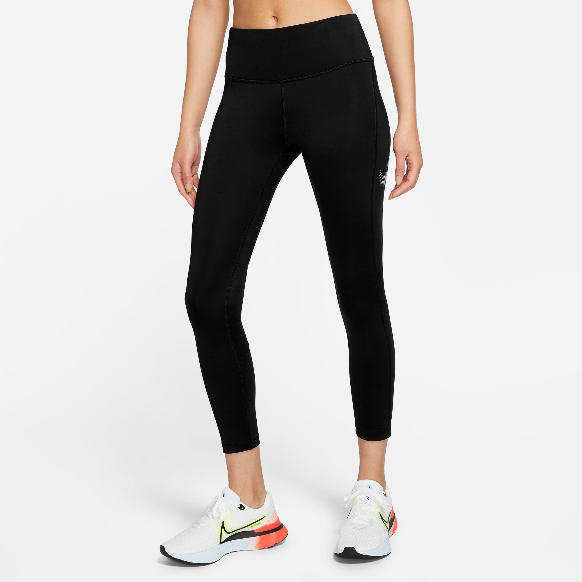 Nike Laufhose FAST SWOOSH WOMEN'S MID-RISE / LEGGINGS