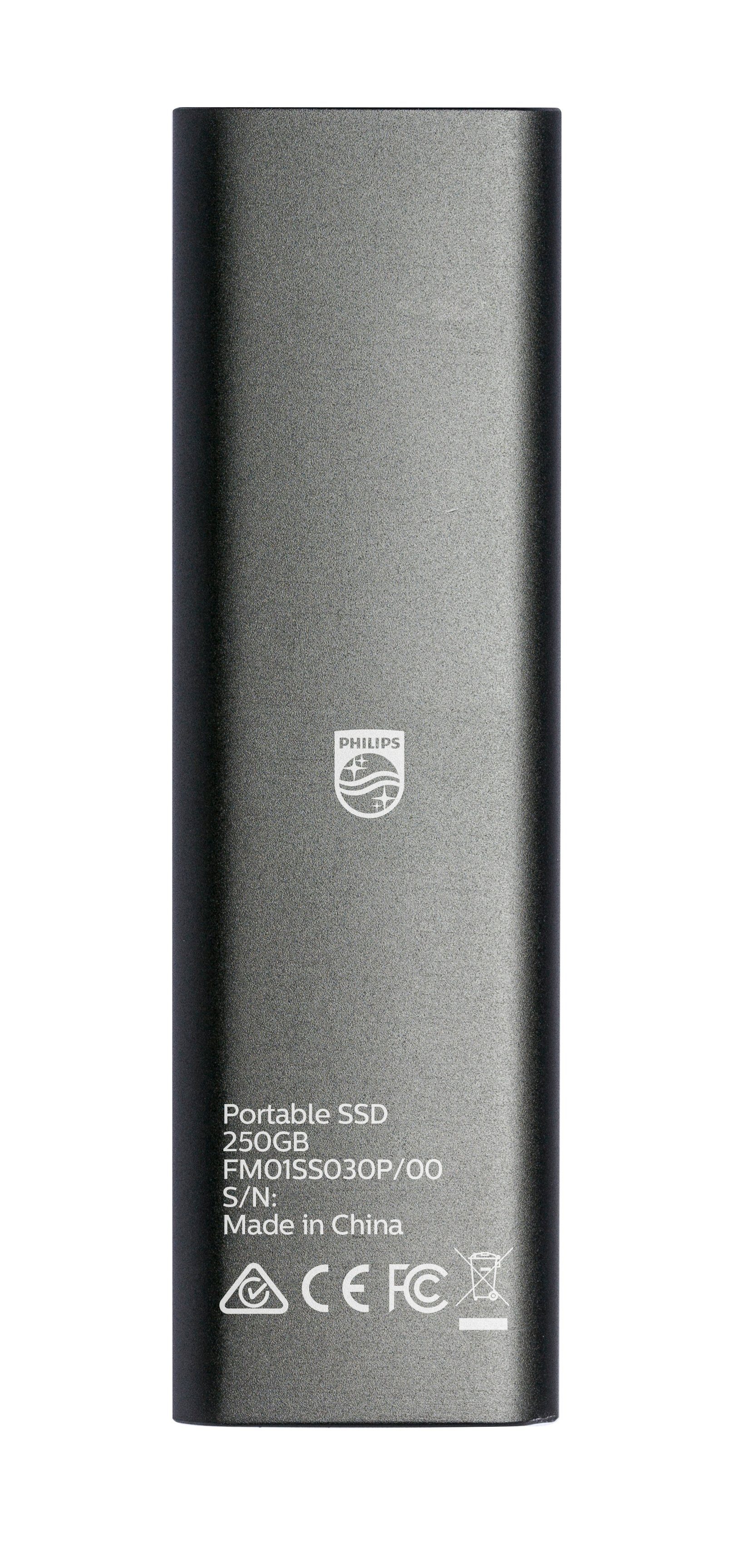 Philips FM25SS030P/00 externe SSD (250GB) extern" 540 MB/S Lesegeschwindigkeit, 520 MB/S Schreibgeschwindigkeit, Space Gray, Ultra Speed USB-C 3.2 – Bild 3 von 5