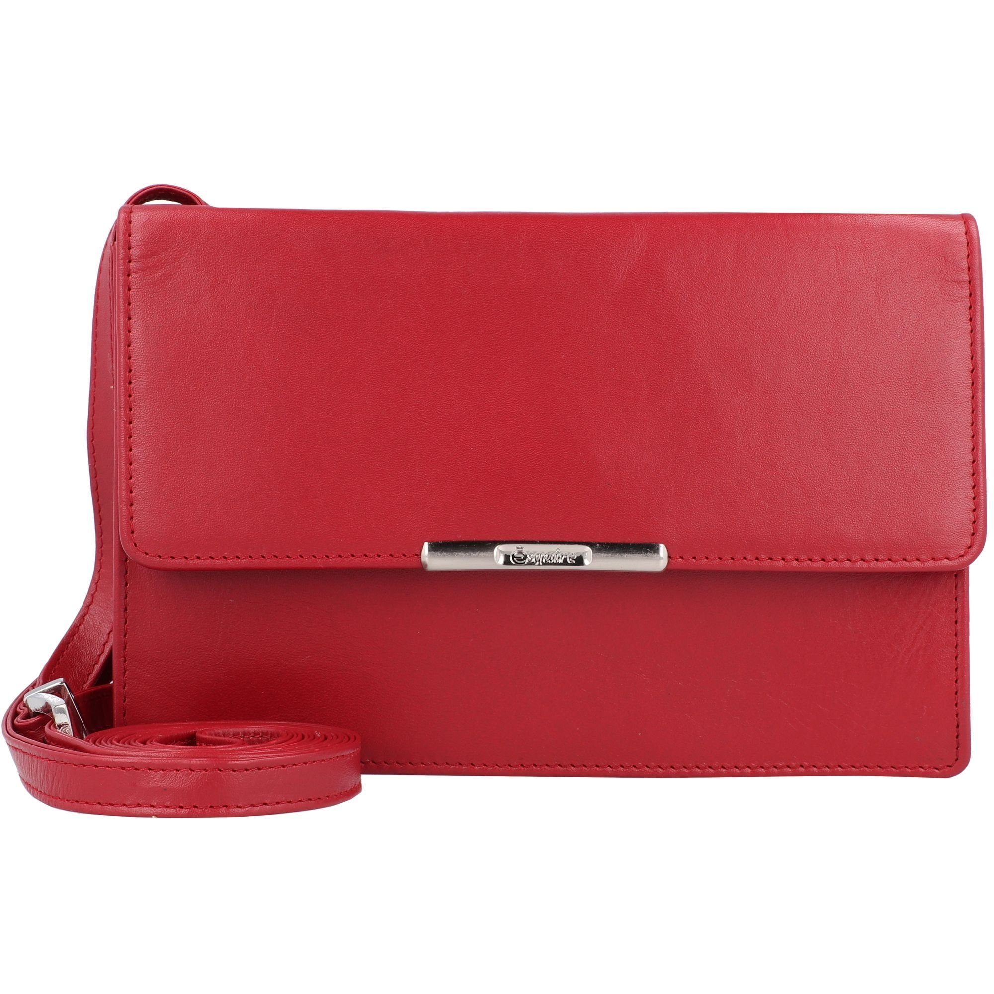 rot Clutch Esquire Helena, Leder
