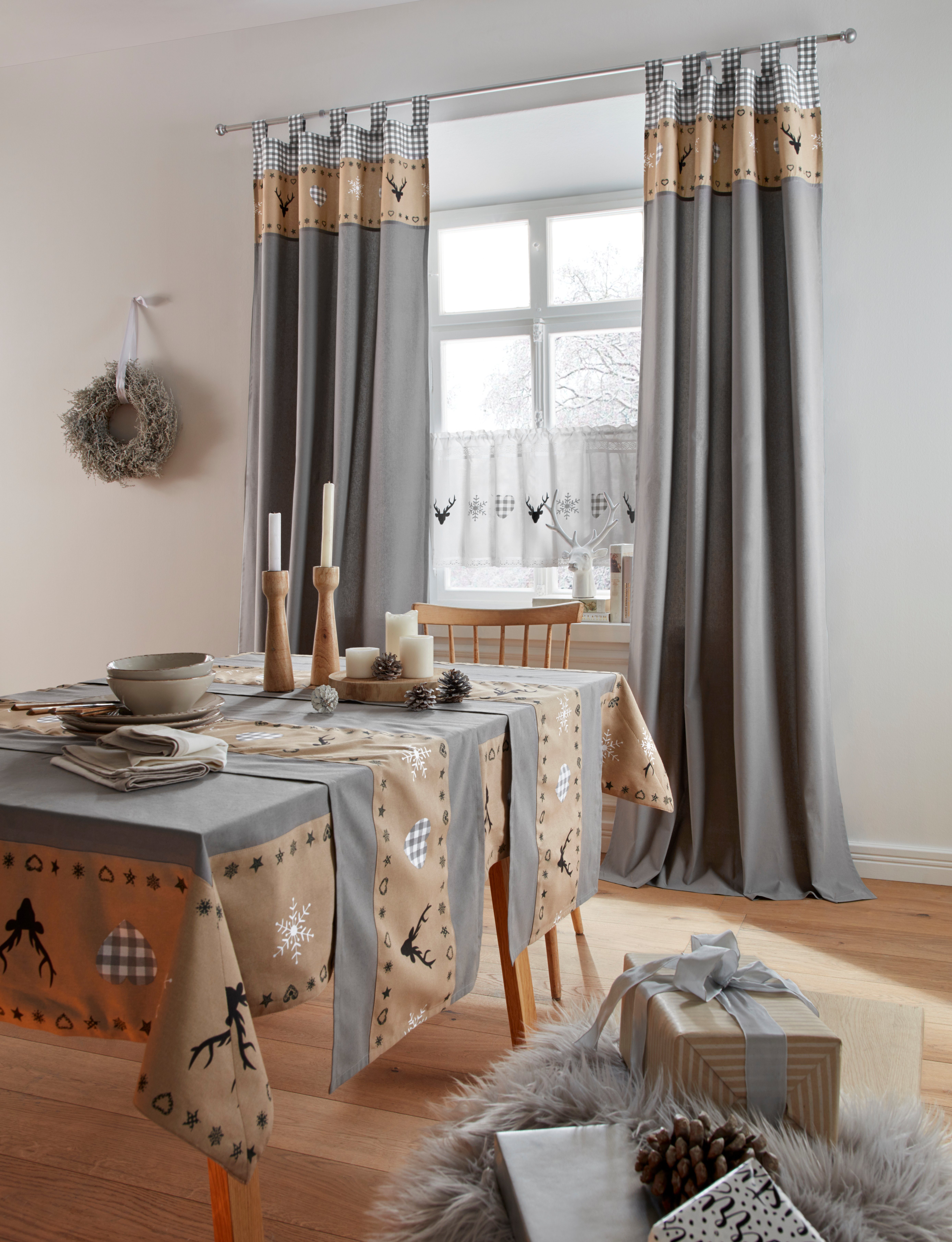 my home Tischläufer Xaver (1-tlg), Karo-Design, günstig online kaufen