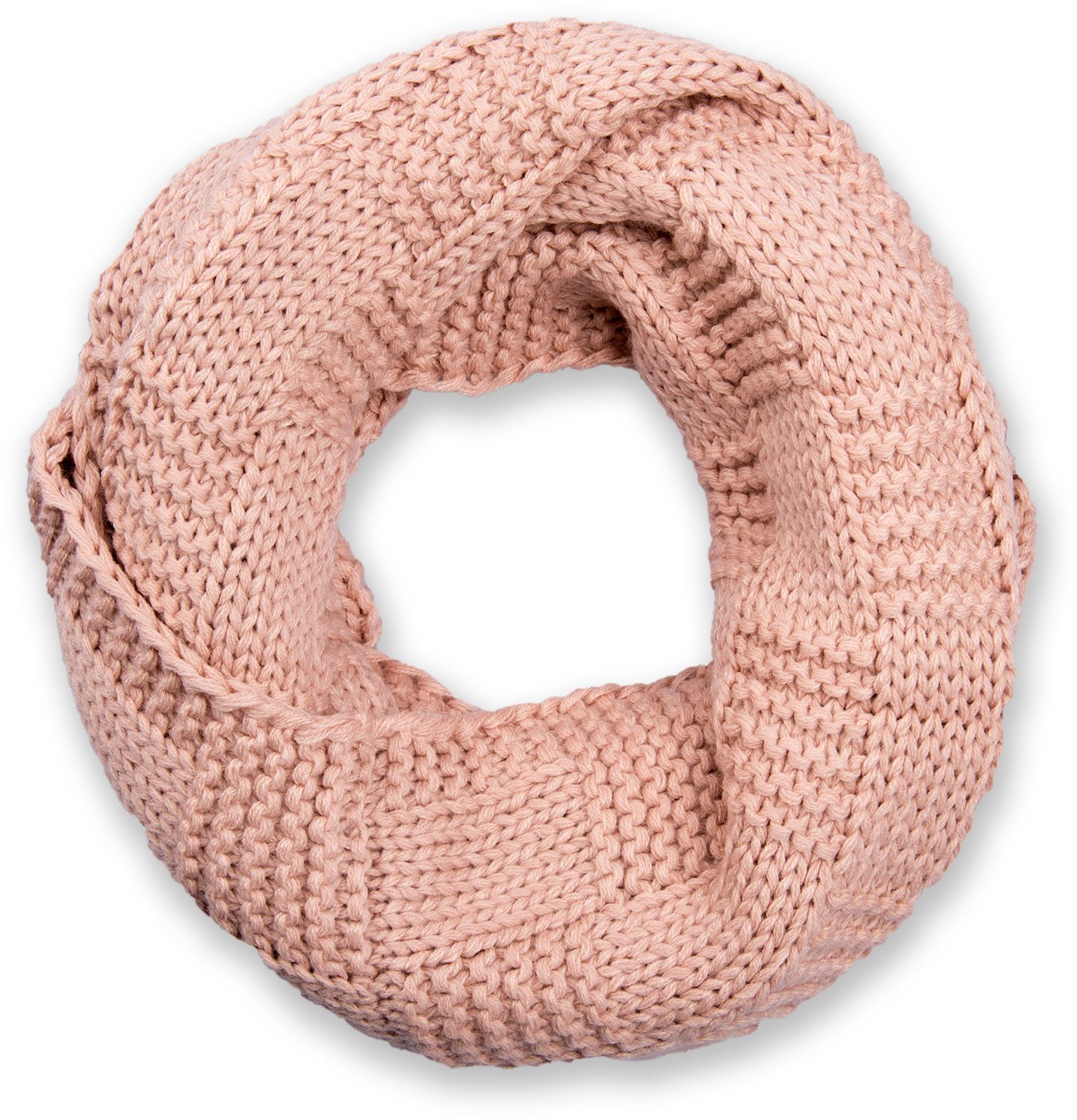 Strickschal Feinstrick Loop mit Patentmuster