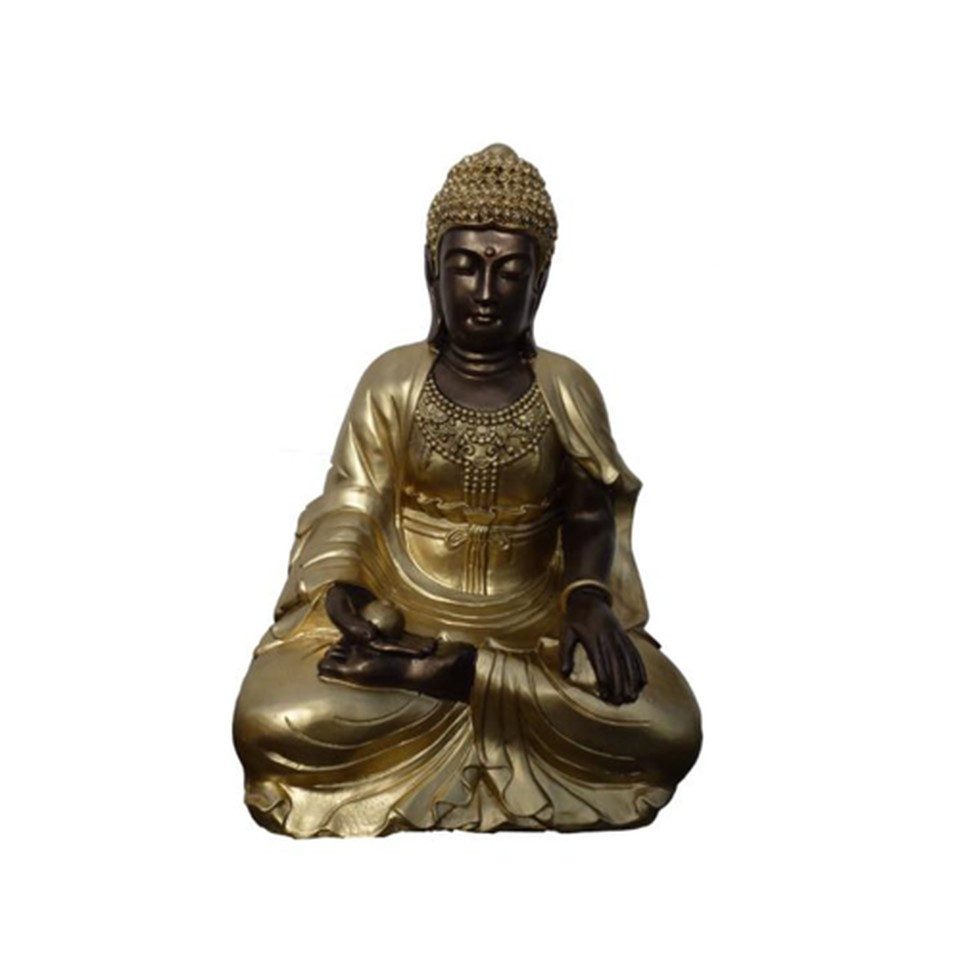 Xlmoebel Buddhafigur Deko Figur Statue Buddha Gold 55 cm Skulptur (B50), Made in Europa