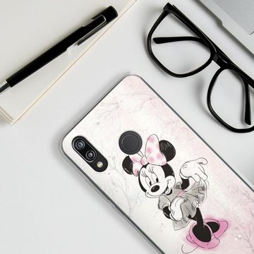 DeinDesign Handyhülle Minnie Mouse Disney Vintage Minnie Watercolor, Huawei P20 Lite Silikon Hülle Bumper Case Handy Schutzhülle