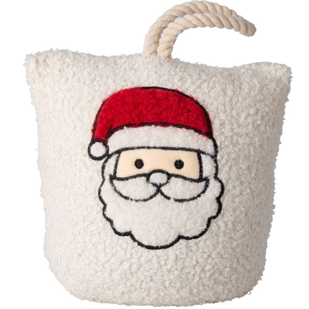 Koopmann Weihnachtsfigur Türstopper - Weihnachtsmotiv - Teddyplüsch - 1 Stück