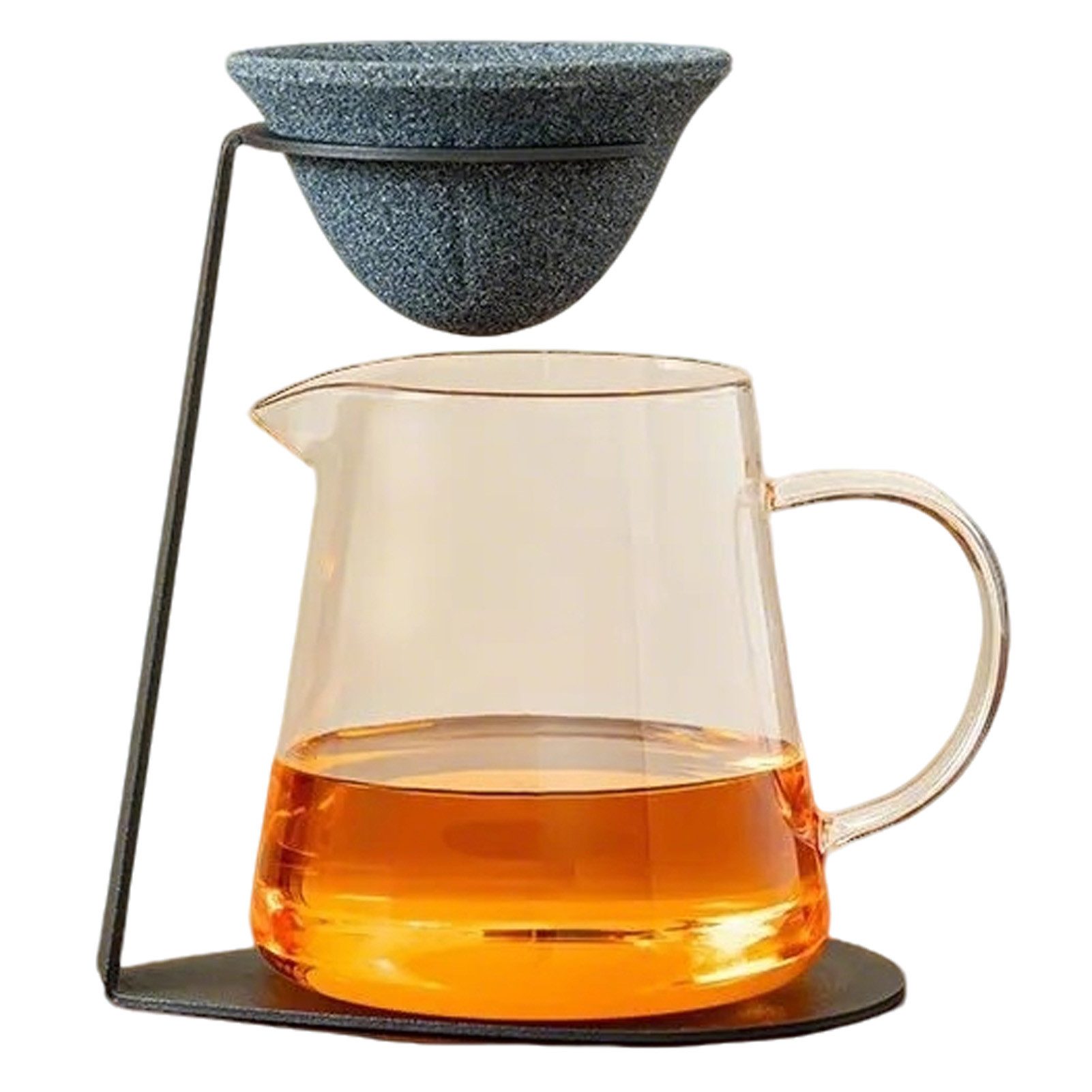 Jumpeak Teesieb Keramik Teesieb mit Ständer,Nanoporen,handgefertigt,50 Mikrometer, Keramik, (Packung), Teesieb für Tasse & Kanne,wiederverwendbar,enthärtet Wasser,edel
