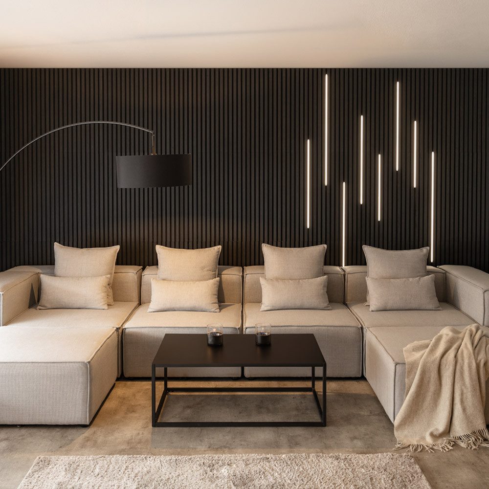 HOME DELUXE LED Lichtleiste für Akustikpaneel NOX, LED Leiste, Beleuchtungsset, LED Streifen