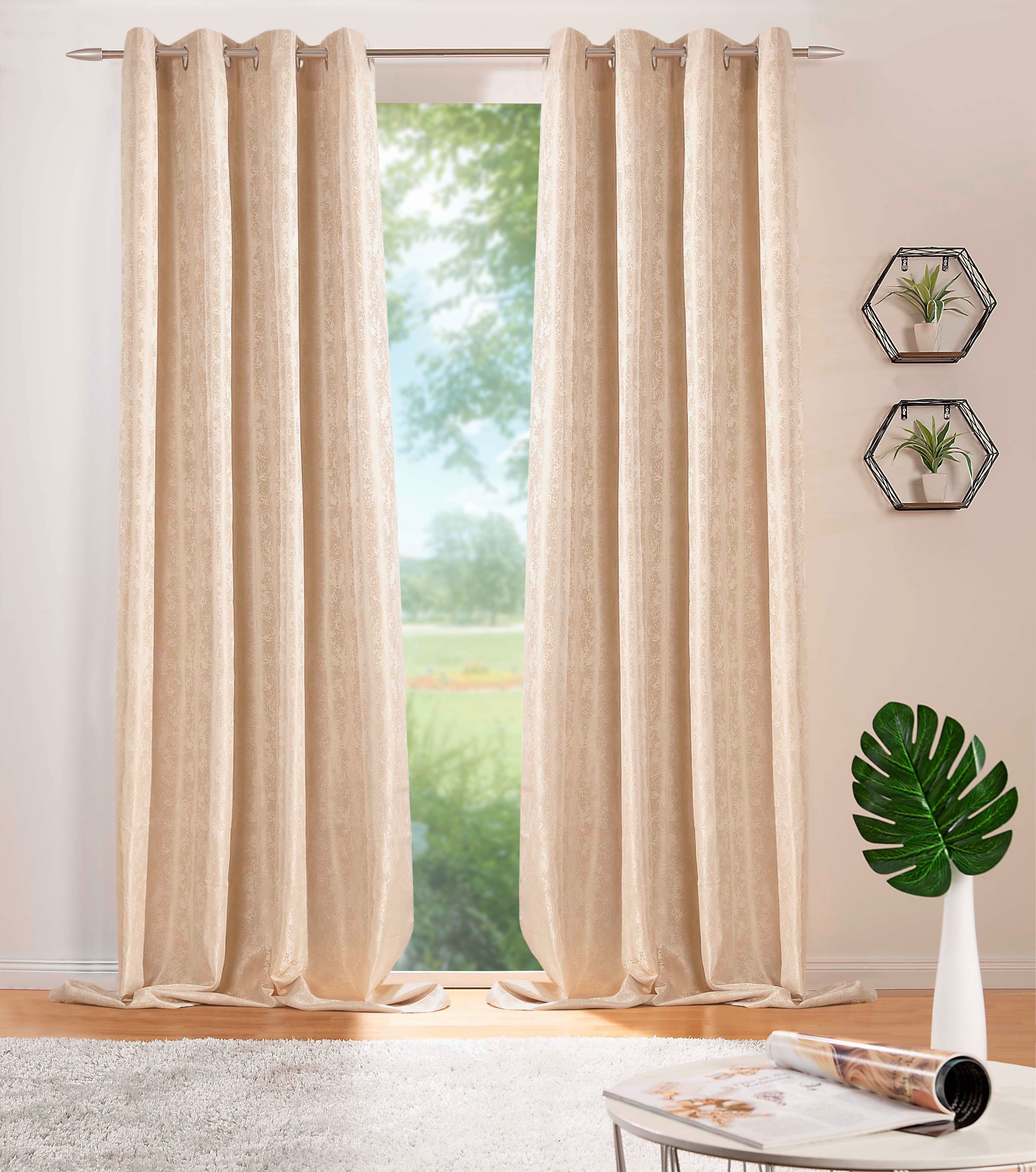 DecoHome24 Gardine Brillant Meliert (2 St), Ösen, blickdicht, Blickdicht