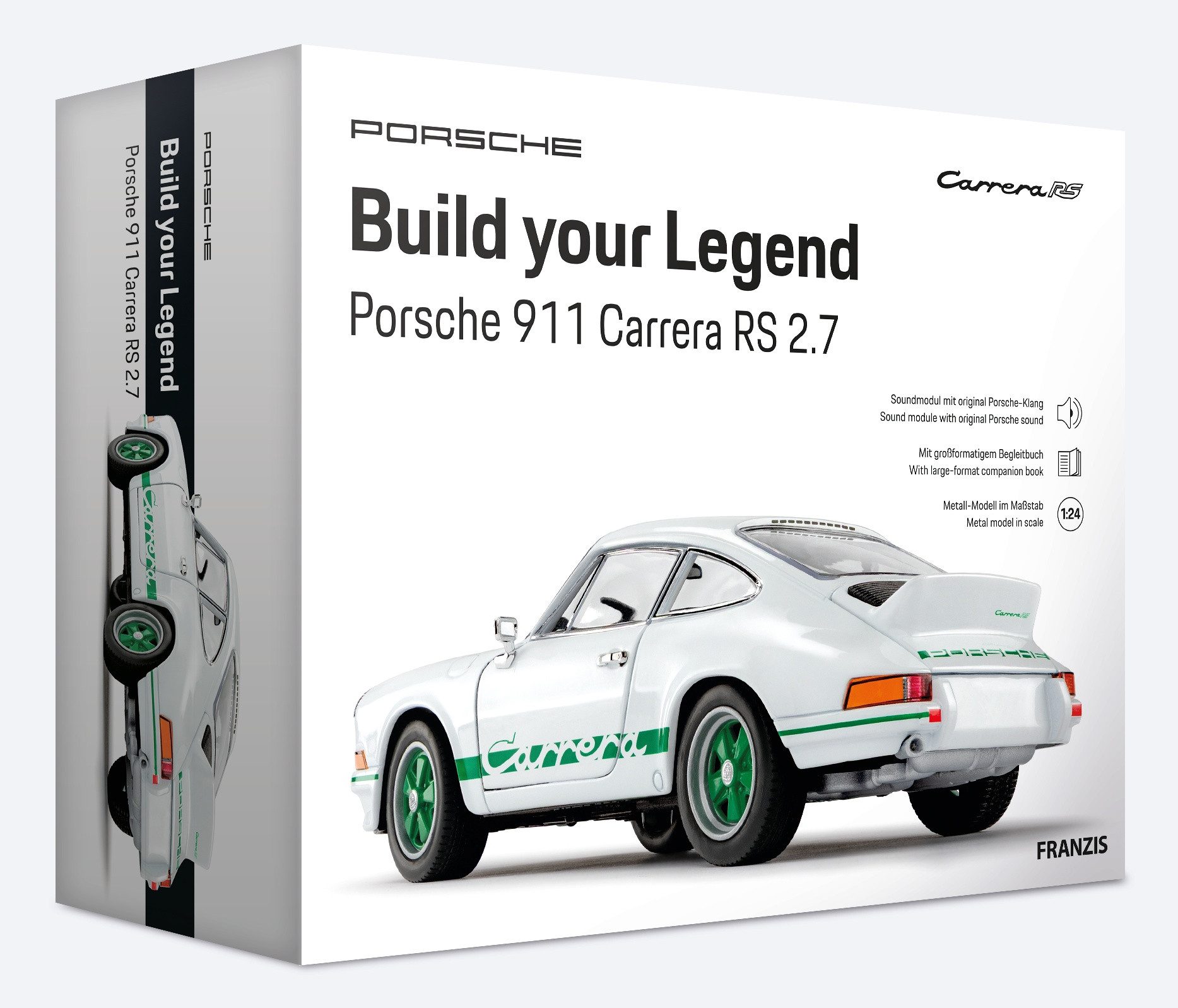 Franzis Modellbausatz Porsche 911 Carrera RS 2.7 Modellbausatz Build your Legend FRANZIS