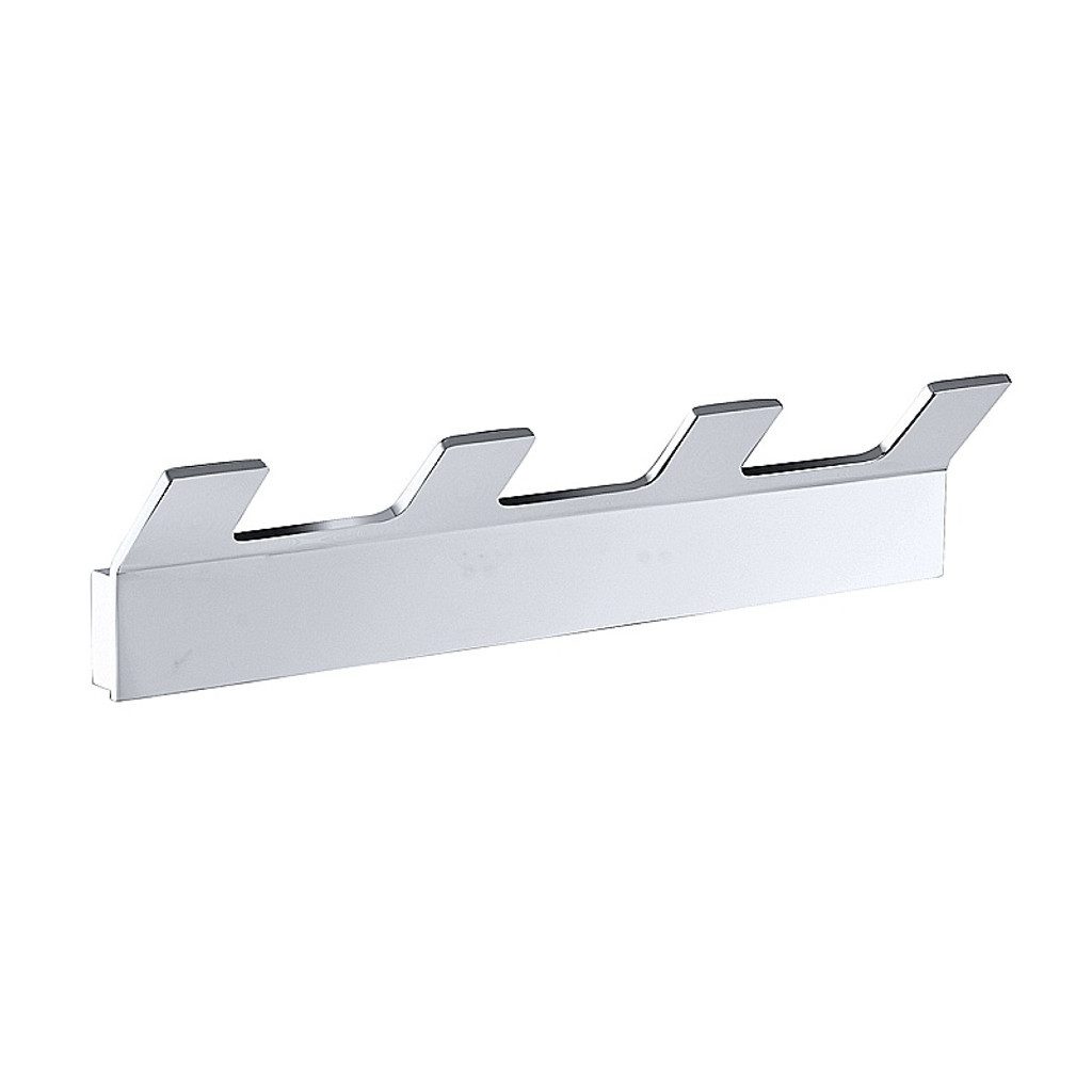 BRILLANTBAD® Hakenleiste BOLO Hakenleiste mit 4 Haken Messing Chrom poliert Bad Küche >> Bohren