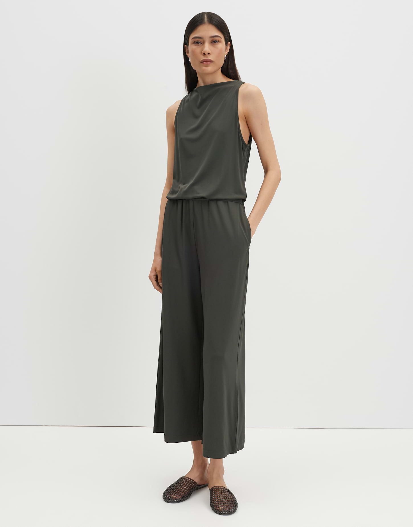 someday Jumpsuit CINELLA aus fließendem Viskose Jersey U-Boot-Ausschnitt und elastische Taille