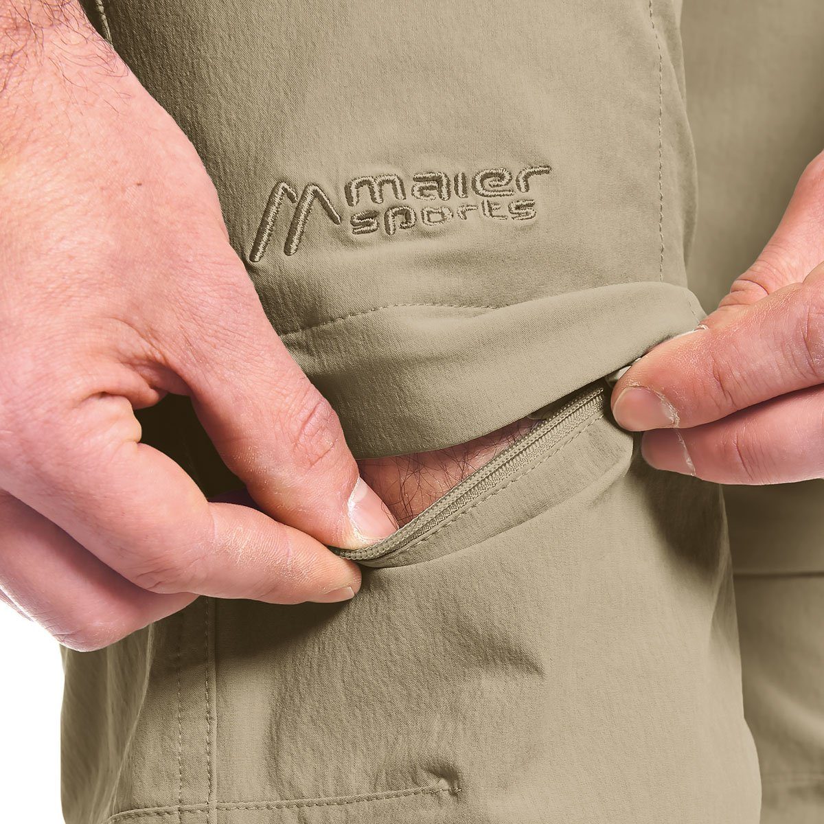 Maier Sports Sporthose Maier Sports Übergrößen Zipp-off-Hose Tajo 2 sand