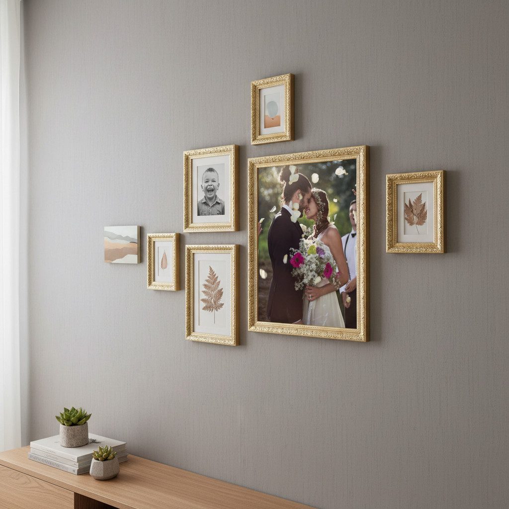 Victor (Zenith) Bilderrahmen Rubens, Bilderrahmen 15x15 cm Grün Gold, Bilderrahmen Barock, Antik