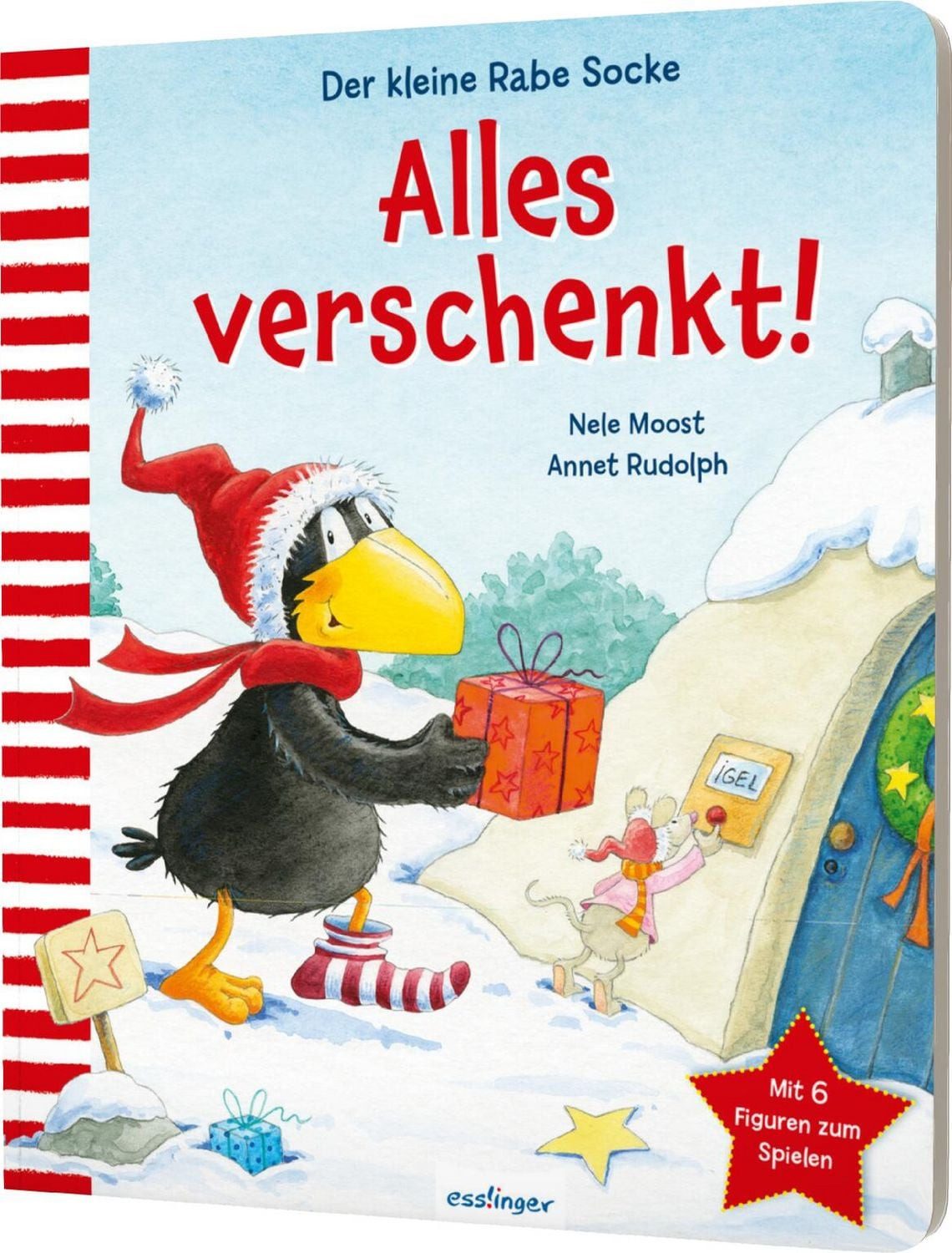 Kinderbuch Der kleine Rabe Socke: Alles verschenkt! Mit Spielfiguren Weihnachts-P Nele Moost