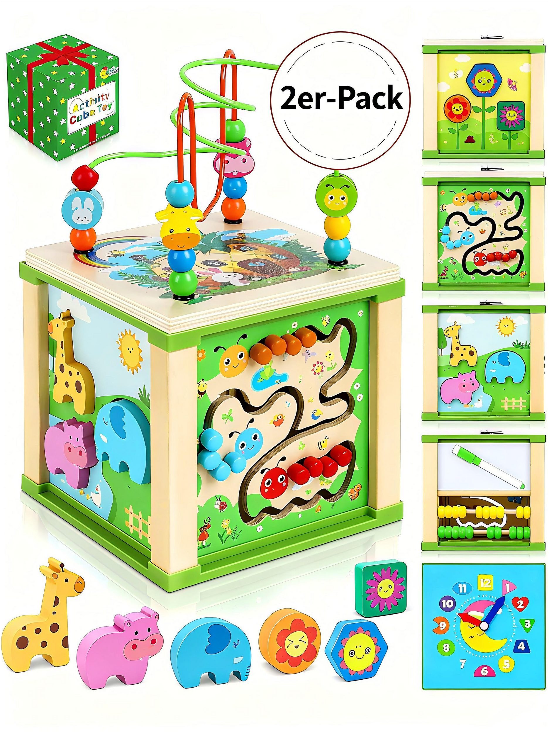 POPOLIC Motorikwürfel Motorikspielzeug ab 1 Jahr - Aktivitätswürfel, (Motor günstig online kaufen