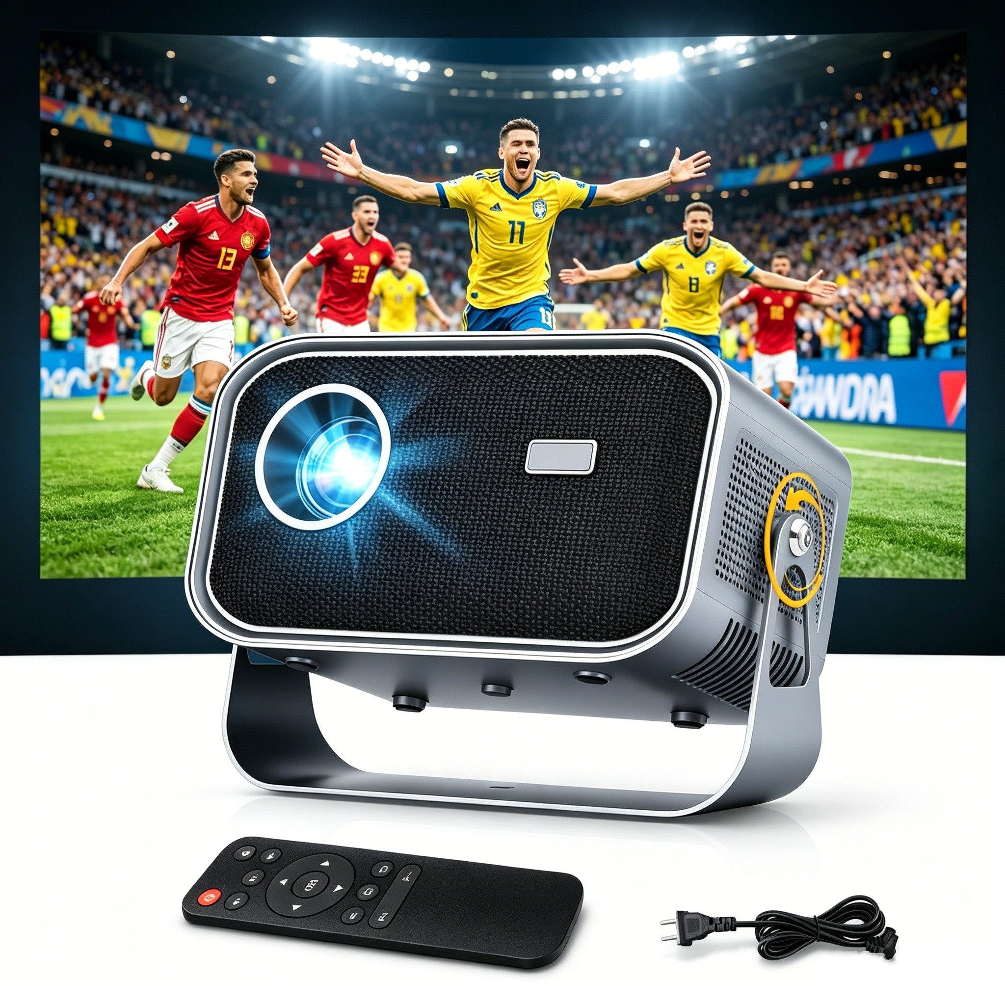 CkeyiN X2 LCD-Beamer Tragbarer 1080P Projektor unterstützt Netflix Youtube LCD-Beamer (1280×720 px, Blaulicht-Augenschutzprojektor unterstützt 4K Dekodierung px)