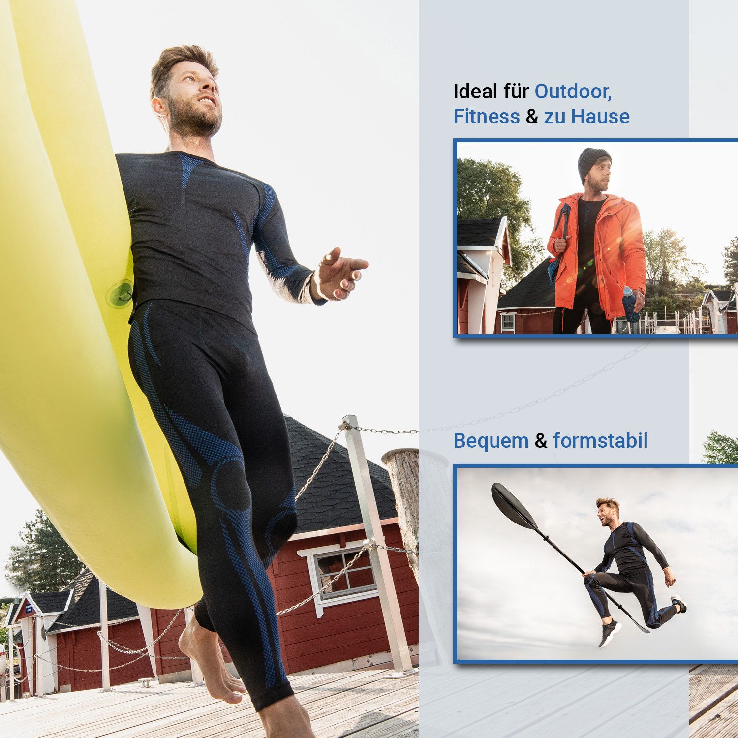 Gomati Funktionsunterhemd Herren Ski Thermo Unterhemd langarm Seamless schnelltrocknend – Bild 3 von 4