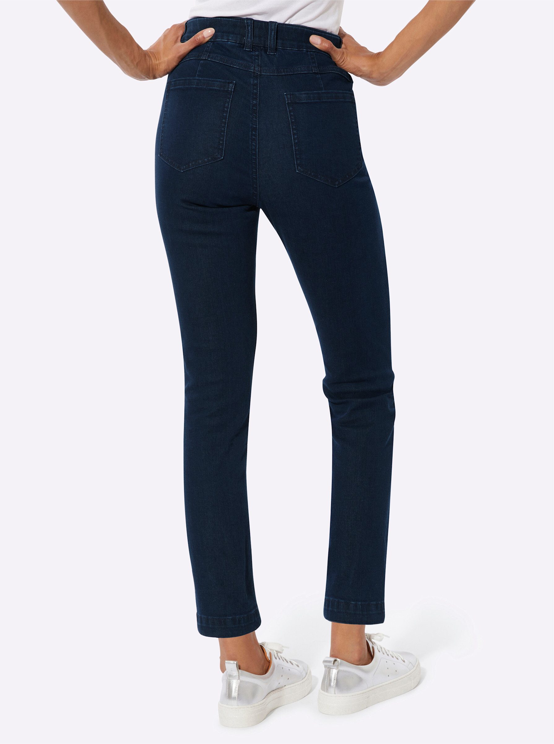 creation L Bequeme Jeans Baumwoll-Lyocell-Jeans leicht vertieft
