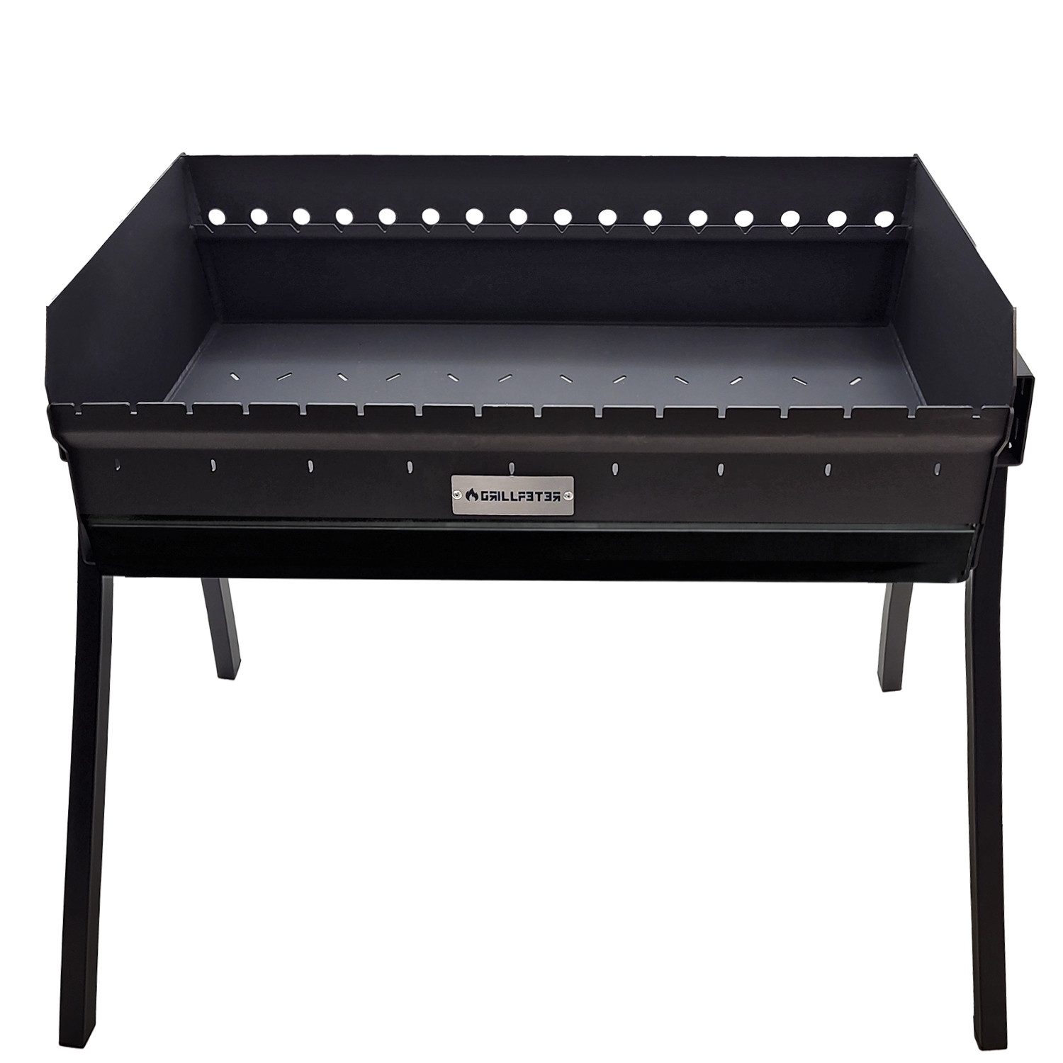 Grillpeter Holzkohlegrill Profi Mangal Altan 90 Stahl 3mm Schaschlikgrill mit Aschekasten