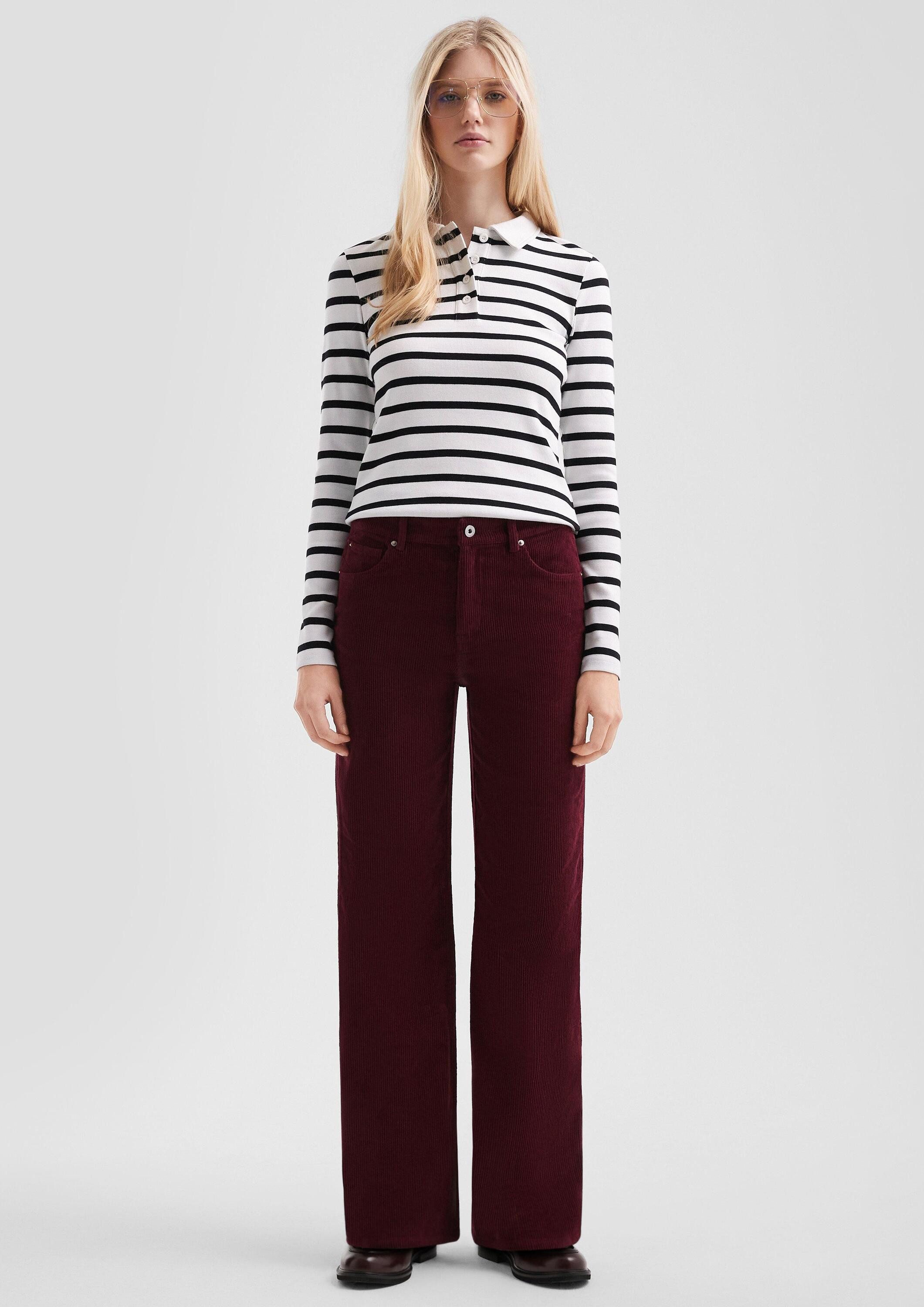 QS Chinos Hose Cordhose mit weitem Bein günstig online kaufen