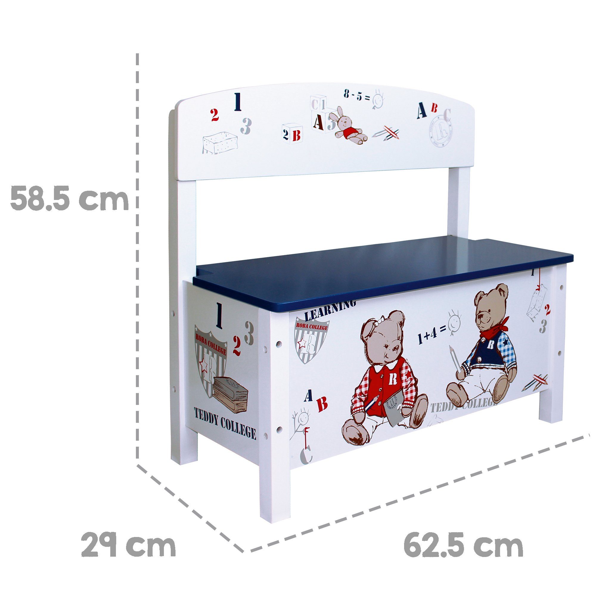 roba® Truhenbank Truhen- & Sitzbank, für Kinder, Kindermöbel zum Sitzen und  Aufbewahrung von Spielzeug