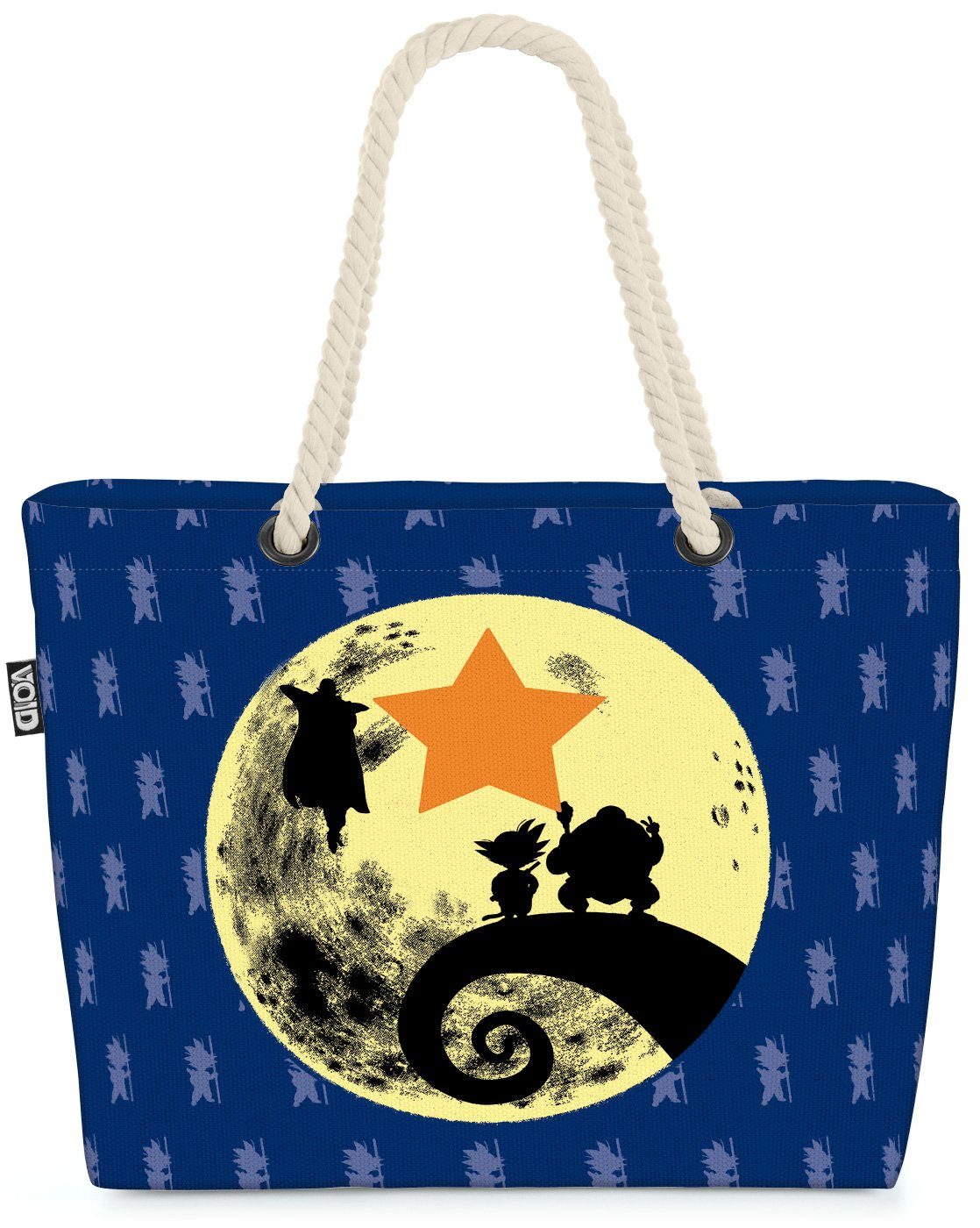 VOID Strandtasche (1-tlg), Goku Roshi Moon Shopper Son Roshi Dragon Ball Vegeta Mond blau