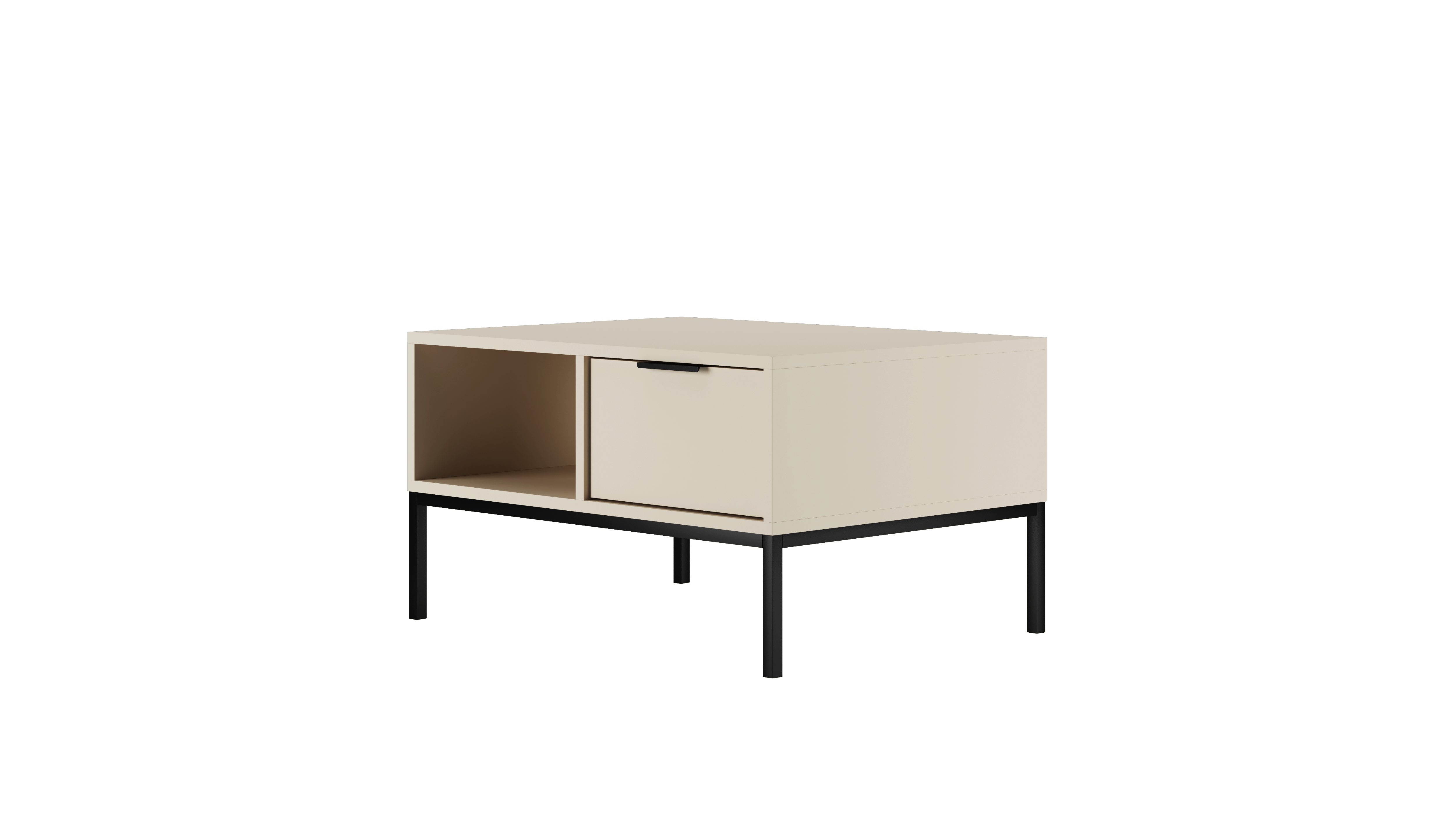 Raumhirsch Furniture Couchtisch Austin 80x60x45 cm, 100x60x45 cm (Einzelmöbel, Couchtisch mit 1 Ablage und 1 seitlicher Schublade), modernes Design, stabil & funktional, vielseitig einsetzbar