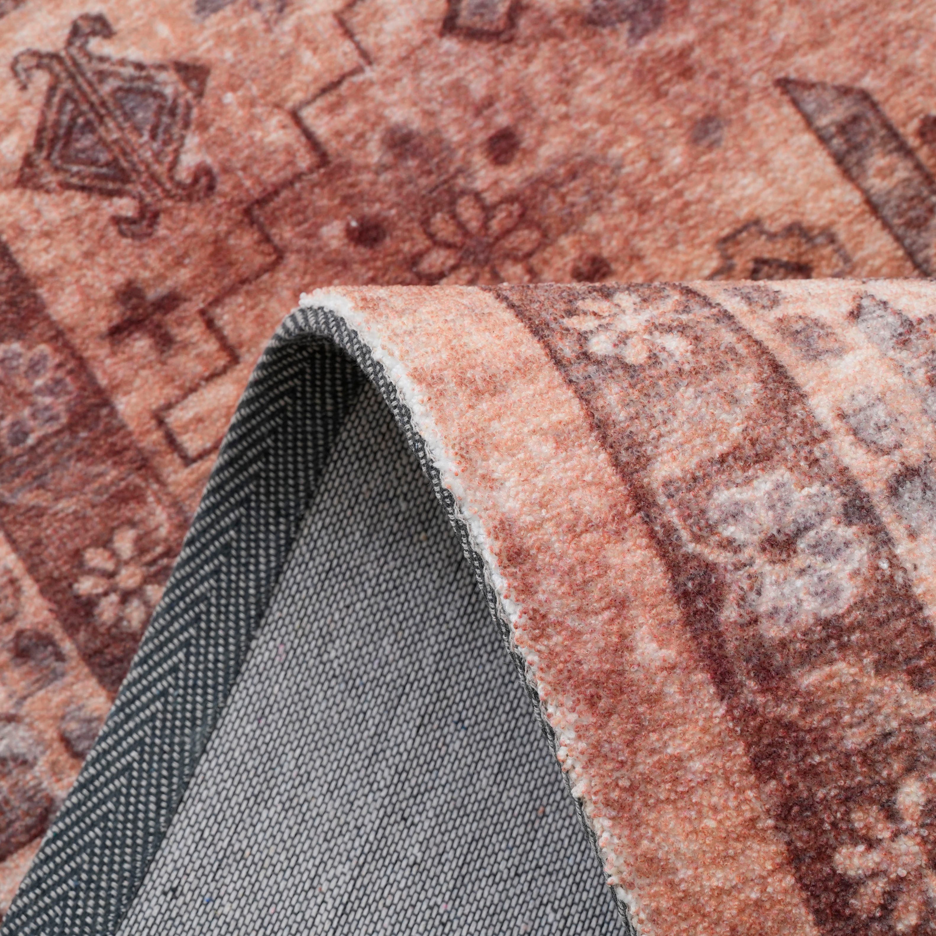 my home Teppich Abbas, Druckteppich, orientalisches Design, rechteckig, Höhe: 13 mm, Orient-Optik, Kurzflor, bedruckt, weich, Wohnzimmer, Schlafzimmer