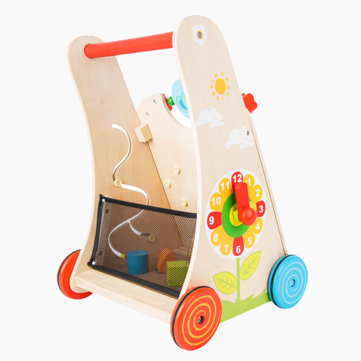 Small Foot Lauflernwagen Lauflernwagen Blumenwiese, (spar packung, 1-tlg., packung), Die Räder sind mit ihrer rutschhemmenden.