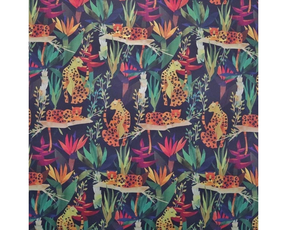 Thumbnail - Stofferia Stoff Outdoorstoff Dralon Teflon Leopard Anthrazit, Breite 160 cm, Meterware