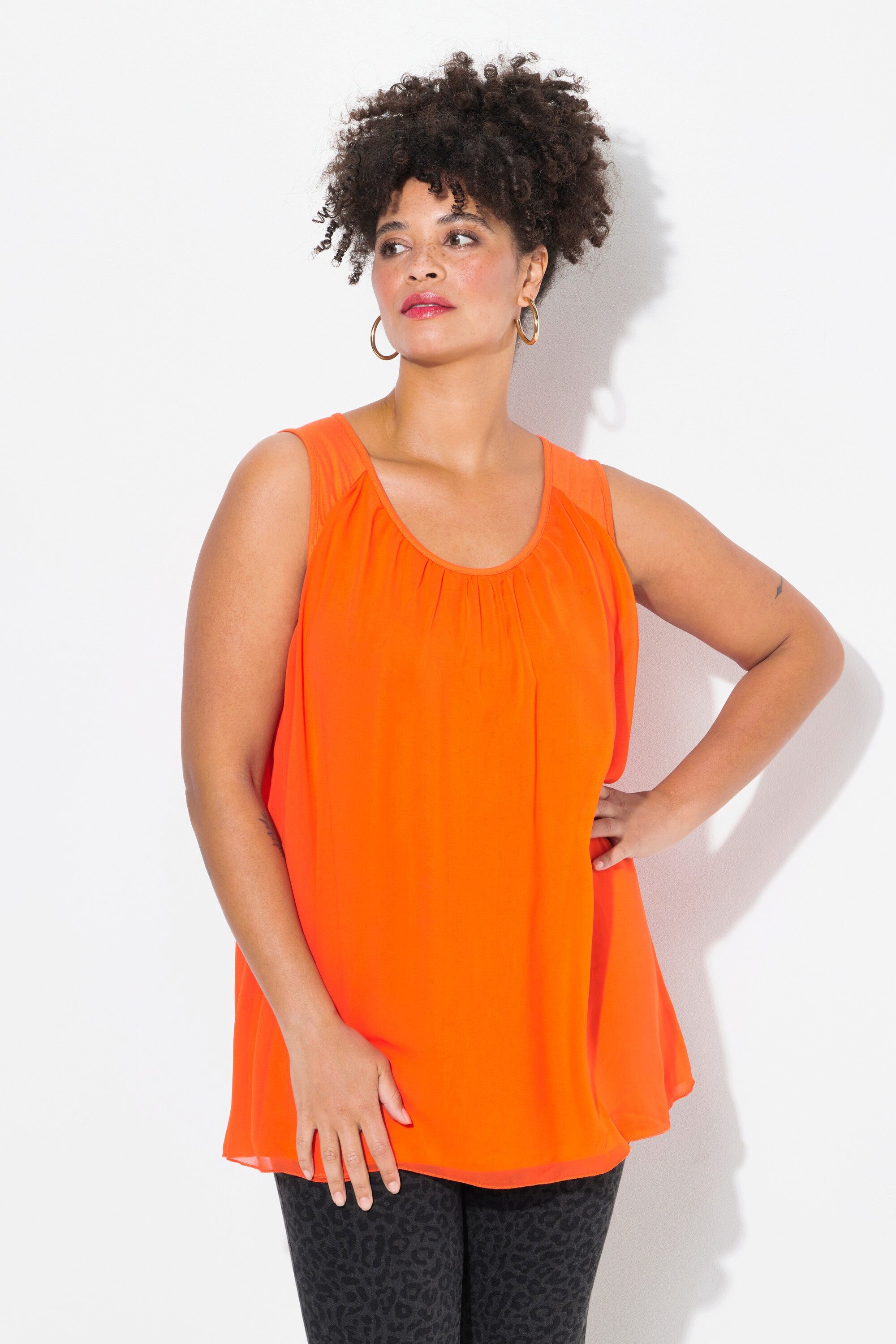 MIAMODA Longtop Top A-Linie Rundhals ärmellos günstig online kaufen