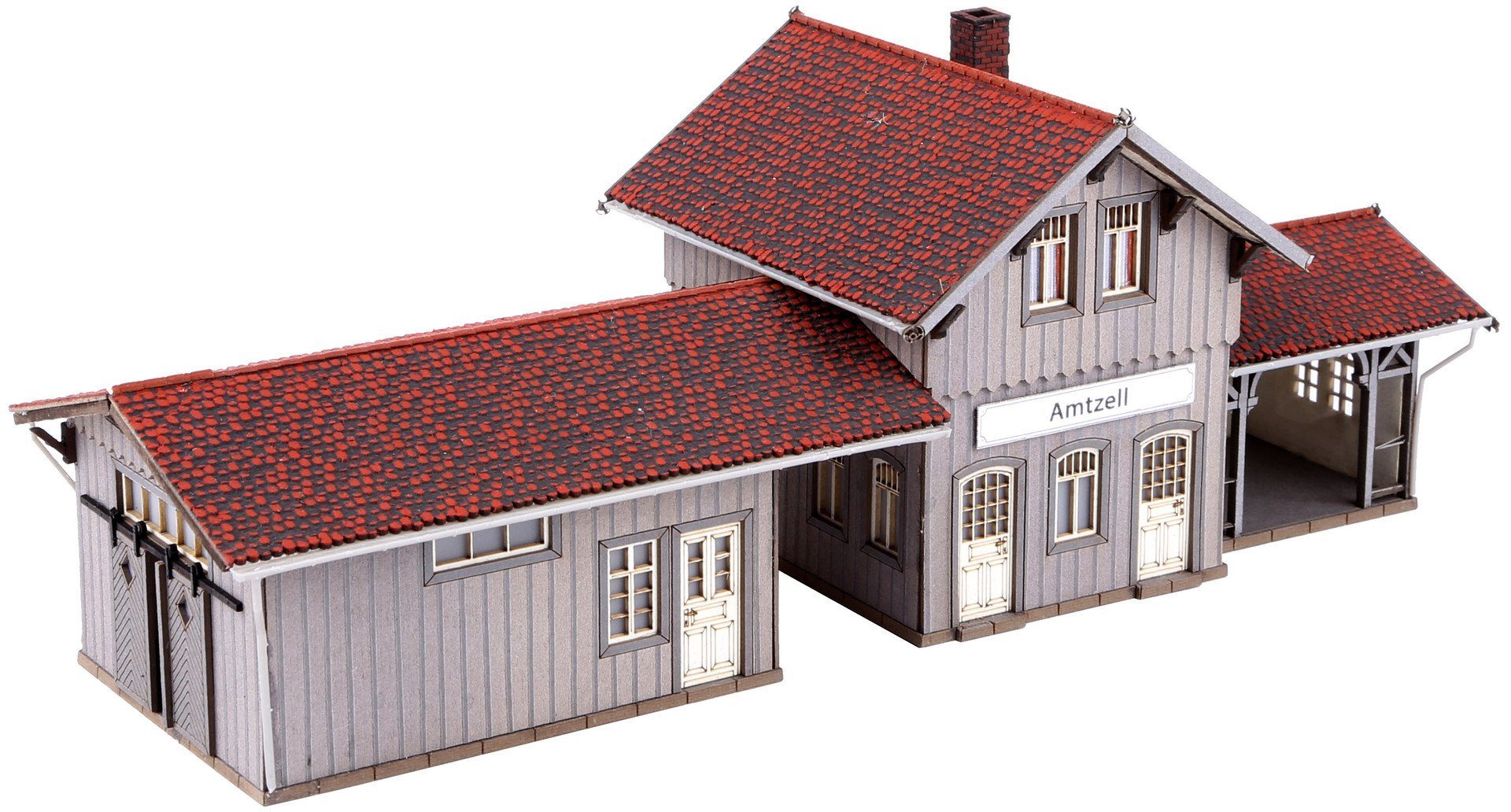 NOCH Modelleisenbahn-Gebäude Haltepunkt „Amtzell“, Modellbahn Bahnhof, 4,7 x 11
