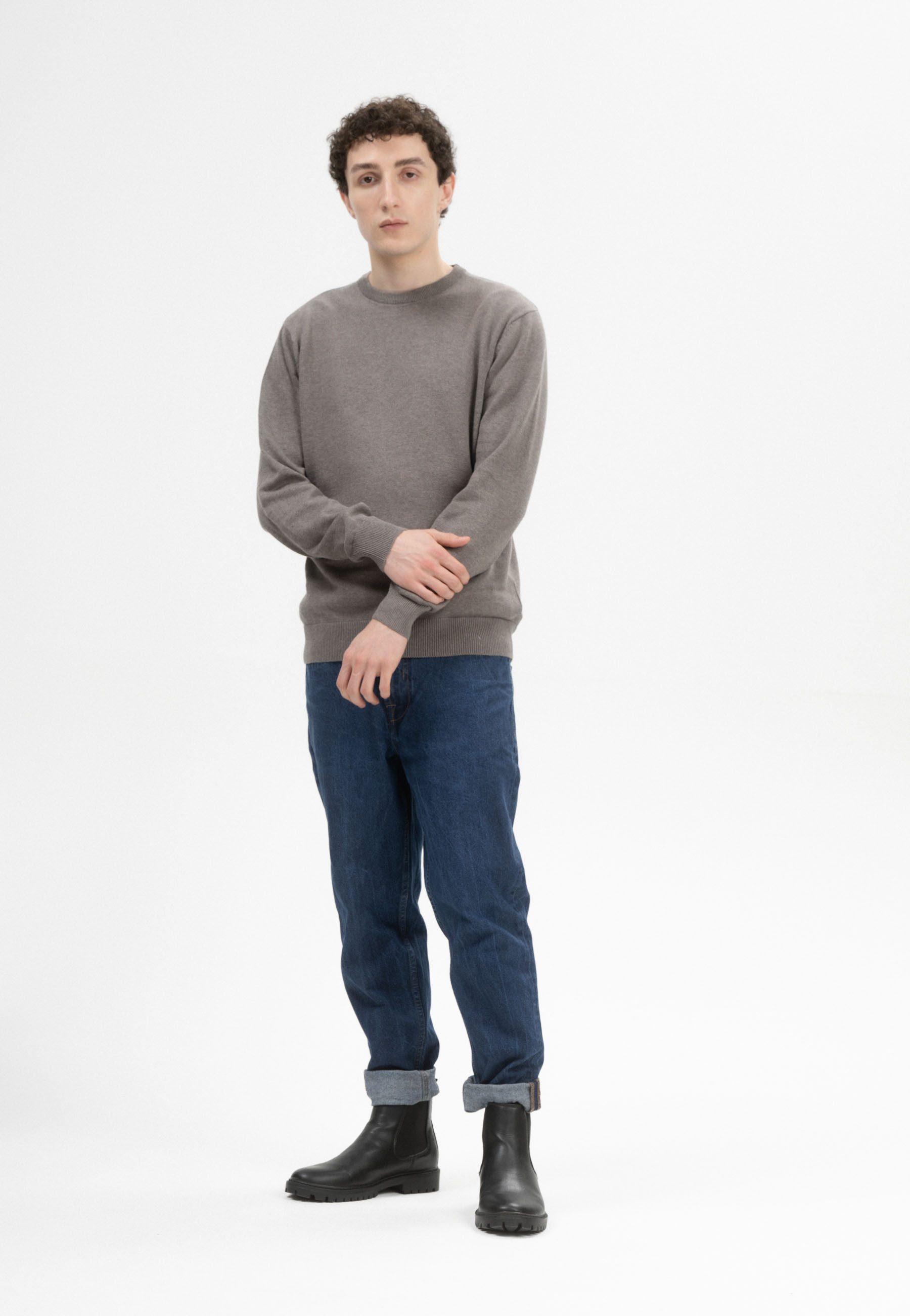 MELA Strickpullover Feinstrick Pullover Style HIMAL Rippbündchen