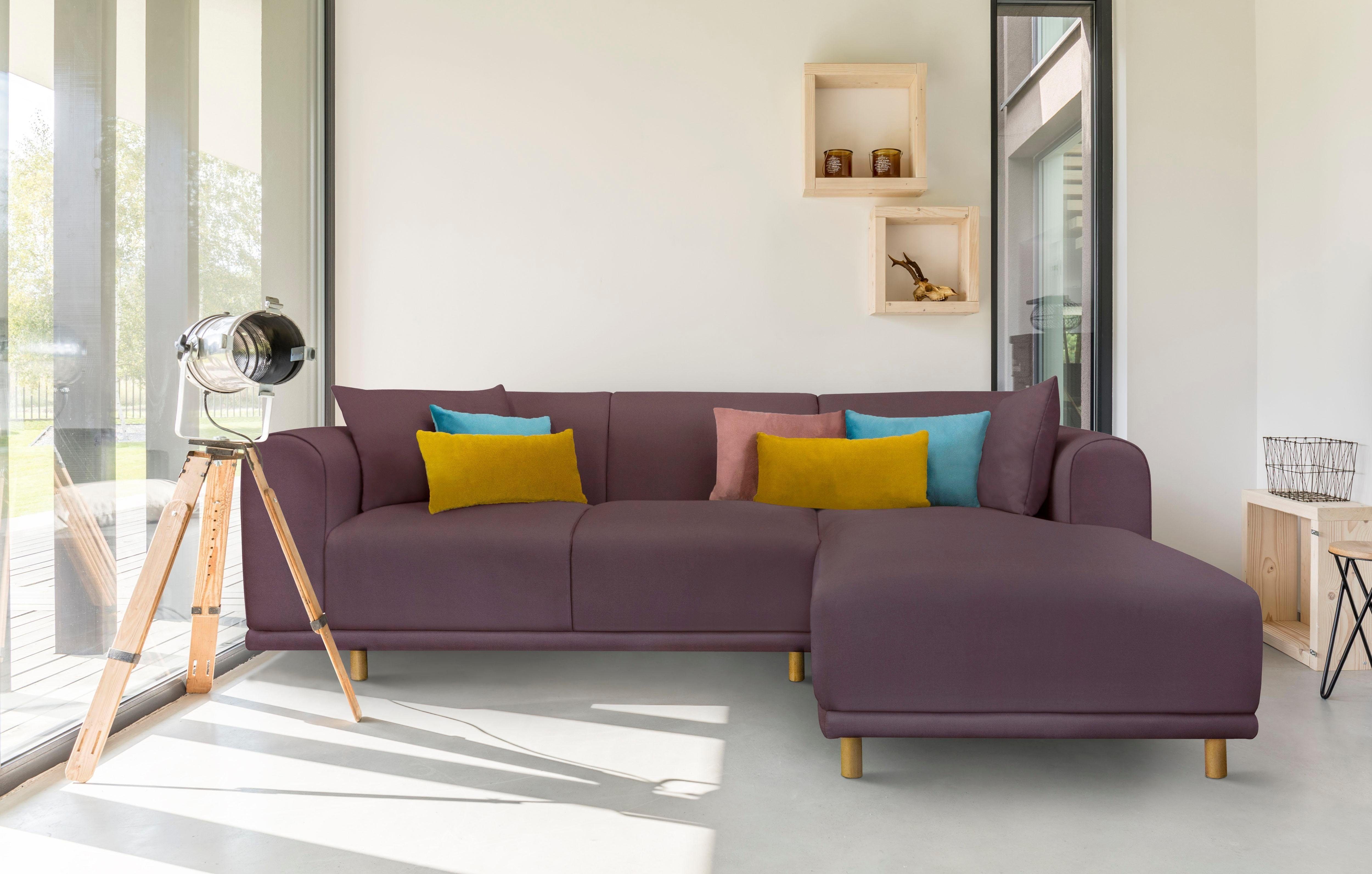 andas Ecksofa Maroon L-Form, in skandinavischem günstig online kaufen
