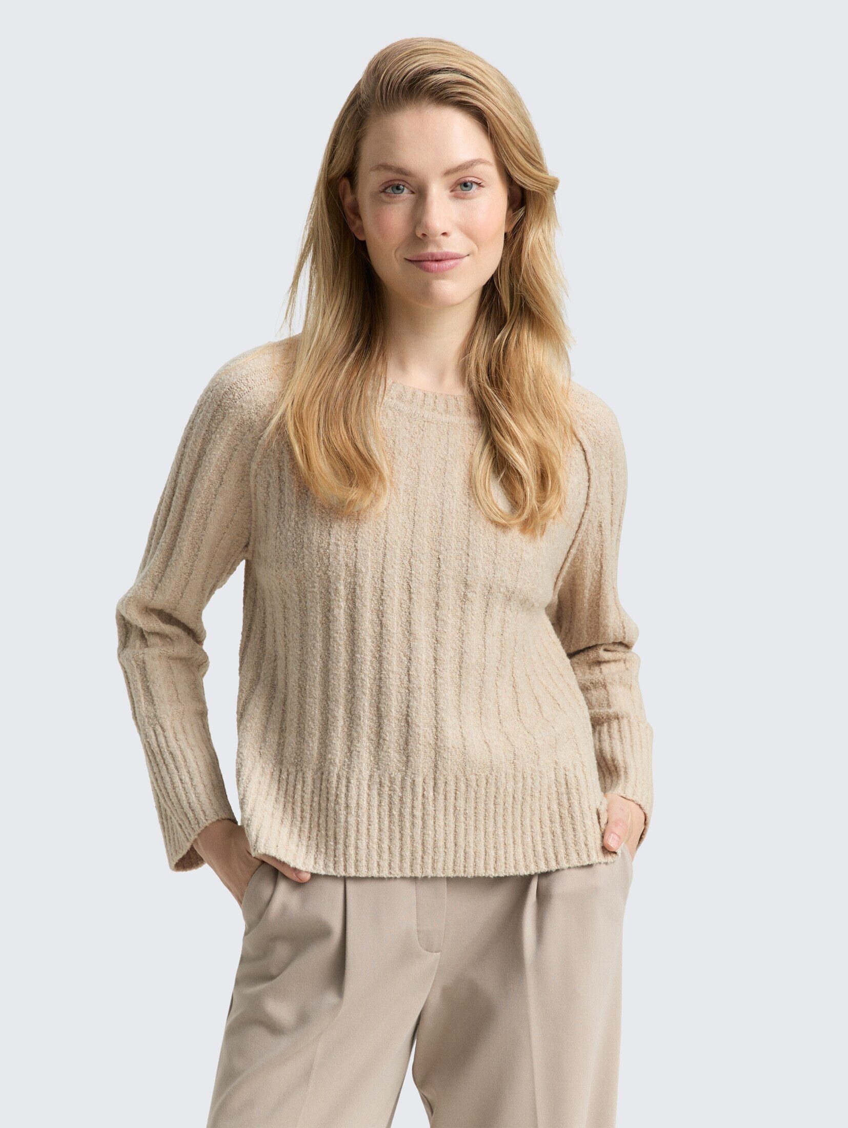 TOM TAILOR Strickpullover Pullover & Strickjacken Bouclé Strickpullover mit günstig online kaufen