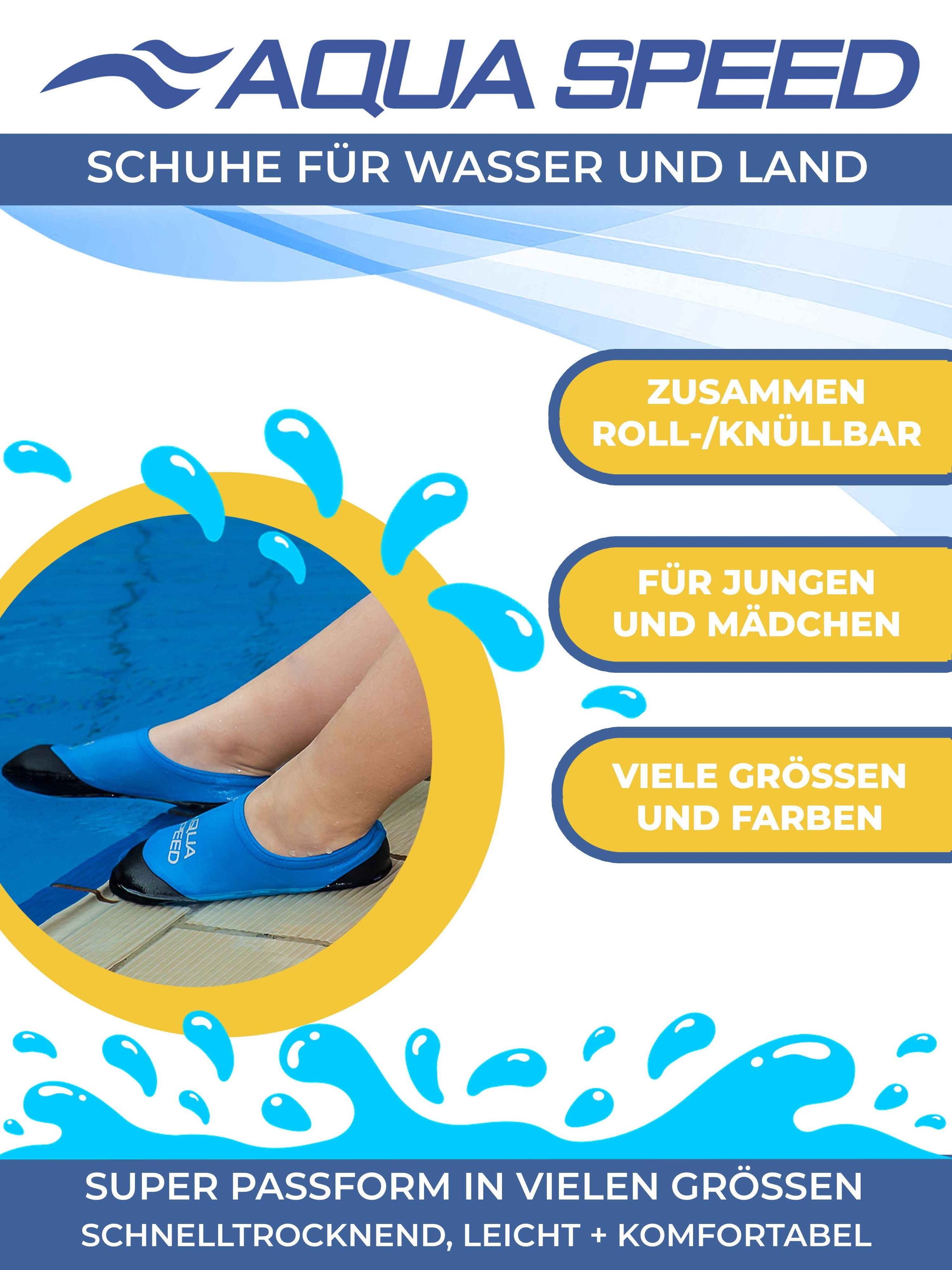 Aqua Speed Aqua-Wassersocken Kinder 28/29 – Sicherer Halt & schnelltrocknend Wasserschuh (Rutschfeste Strandsocken – angenehm & flexibel, Neopren Wassersocken S – Bild 5 von 5