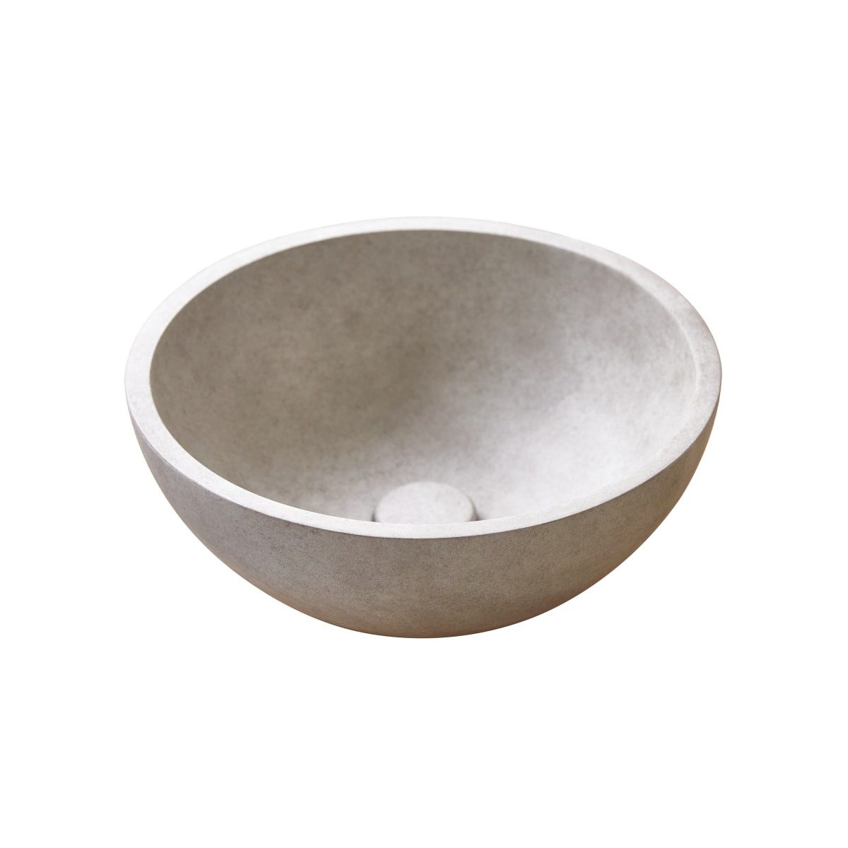 Tikamoon Waschbecken Rundes Waschbecken Gina aus grauem Beton