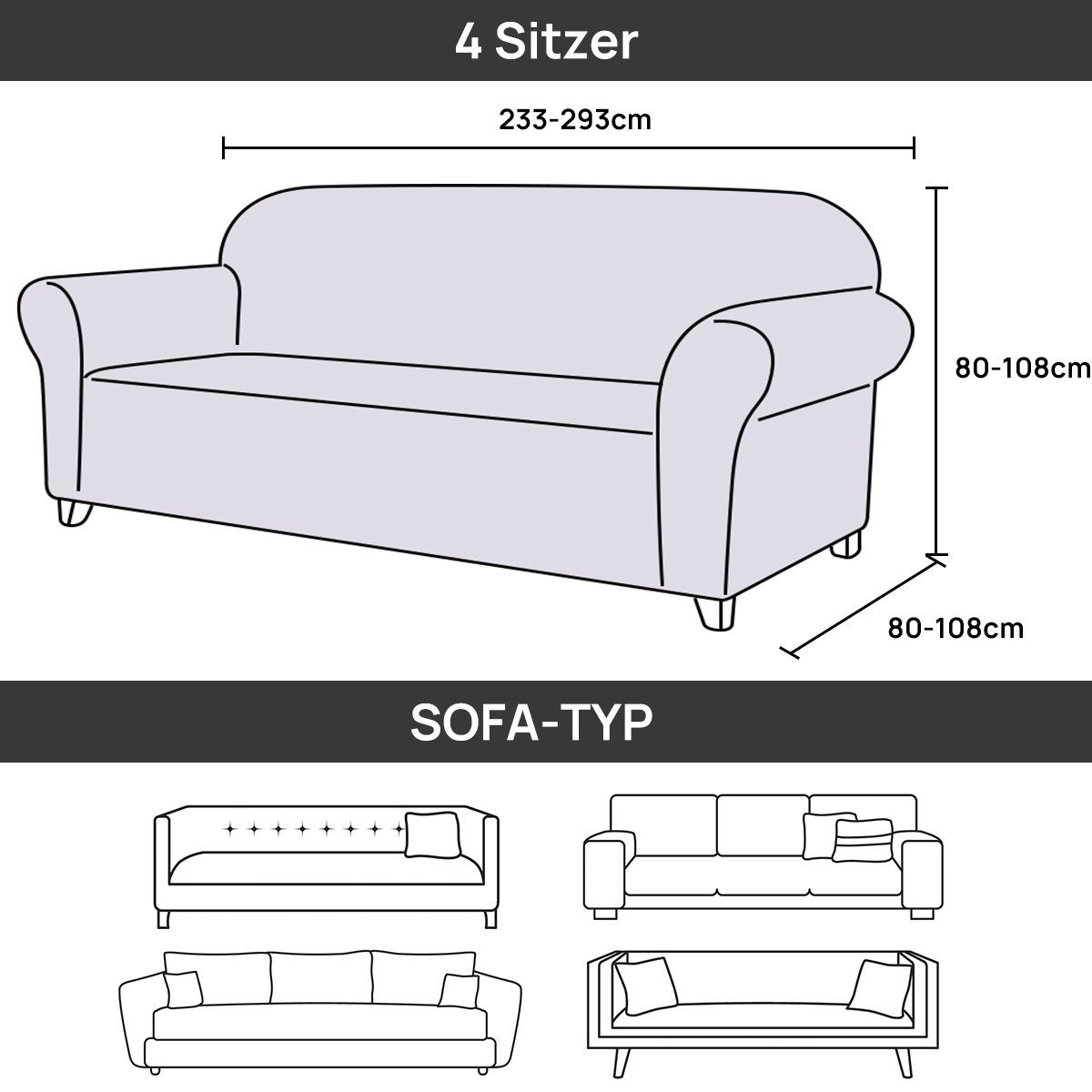 Simloveve Sofahusse Elastischer Sofabezug Strech Muster günstig online kaufen
