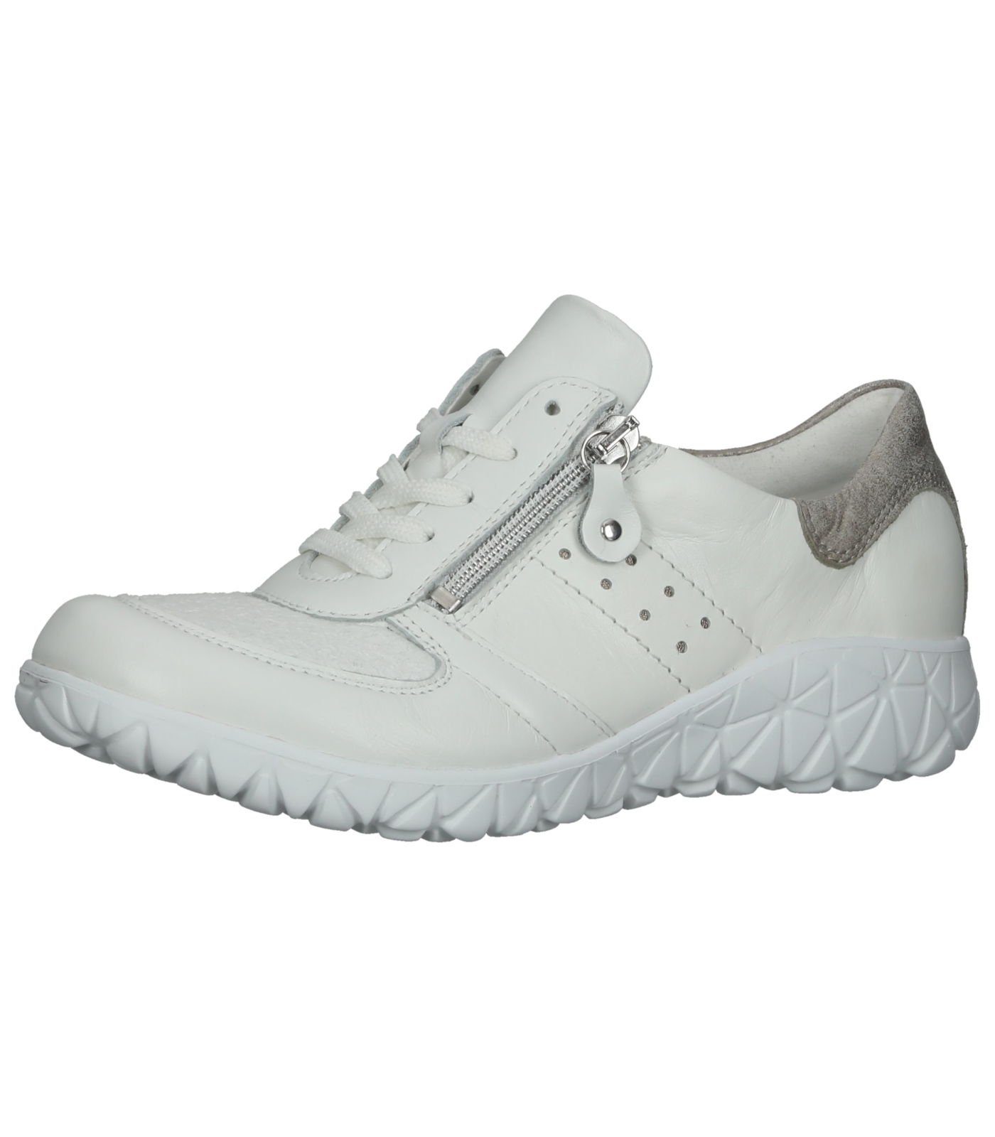 Waldläufer Sneaker Leder/Textil Sneaker weiß-weiß