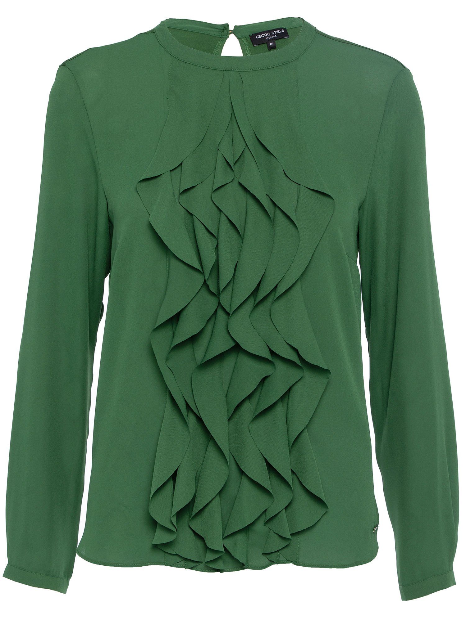 Georg Stiels Blusenshirt Volantbluse figurumspielend mit Rüschen