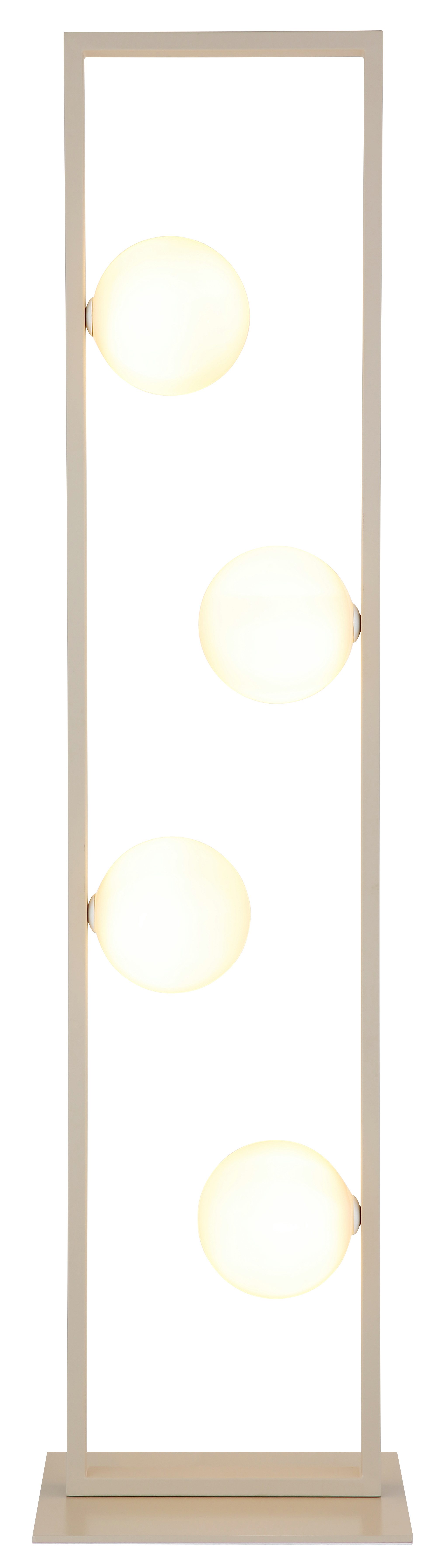 NOWA Stehlampe NANDA, ohne Leuchtmittel, Stehleuchte,Sand,Wohnraum,Schlafzimmer,Glaskugel opal,Flur,modern