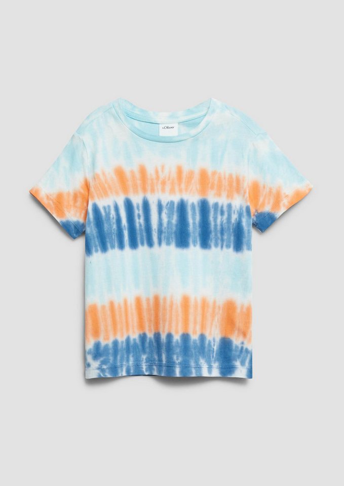 s.Oliver Kurzarmshirt T-Shirt T-Shirt mit Batik-Effekt