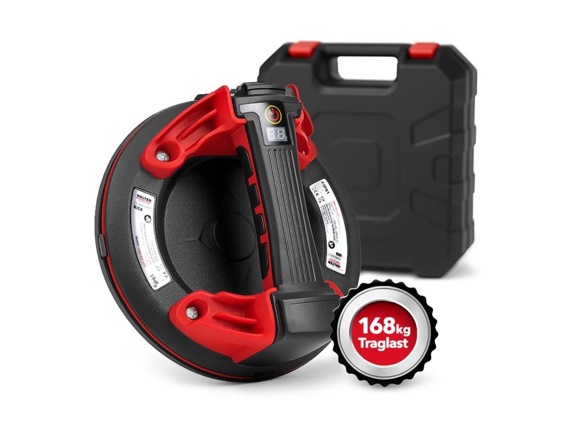 WALTER Saugheber WWS-AFH-HK01, max. 130 kg Traglast, 1-tlg.], Akku Betrieben, Automatischer Unterdruckaufbau