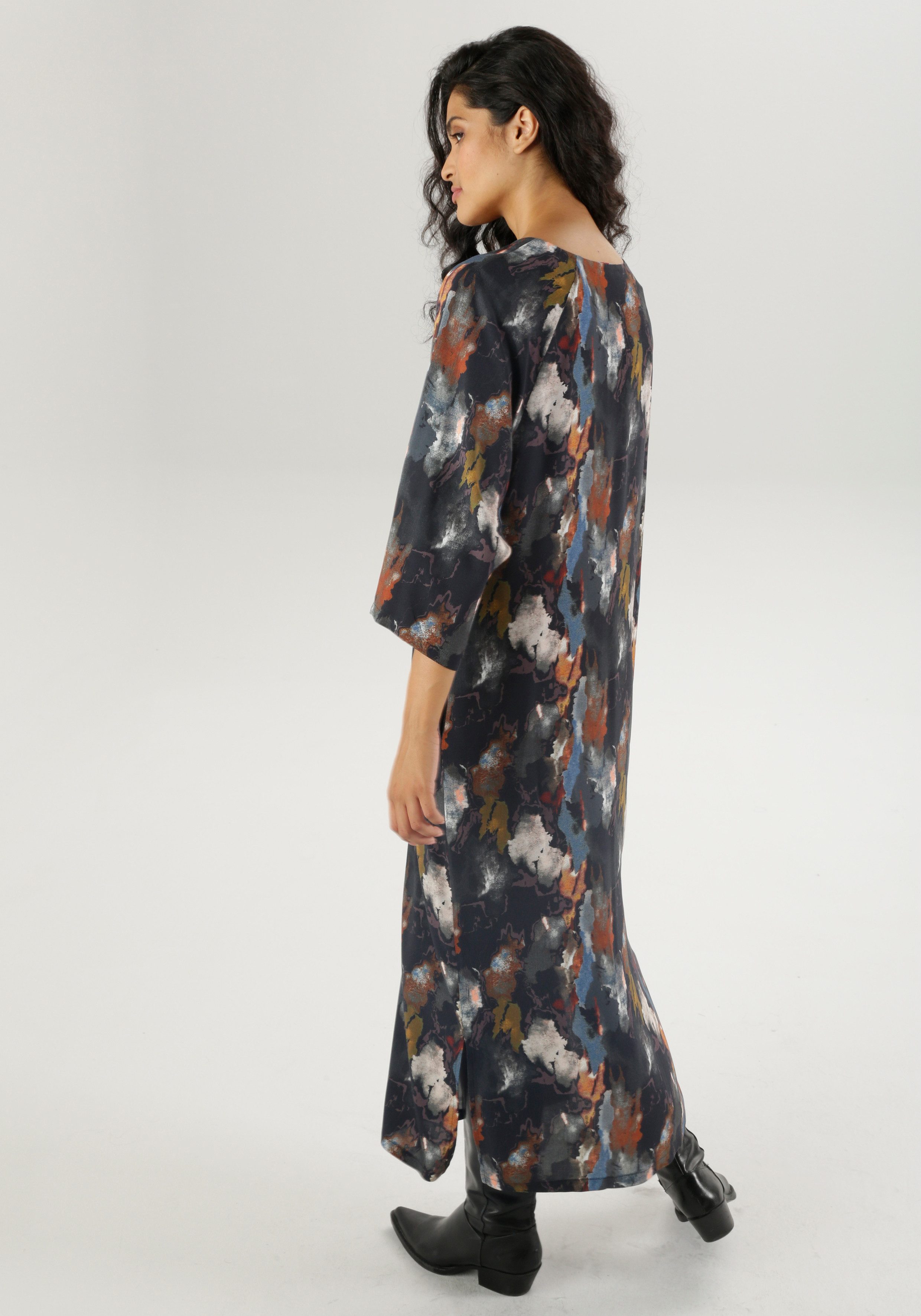 Aniston CASUAL Blusenkleid mit extravagantem, grafischen günstig online kaufen