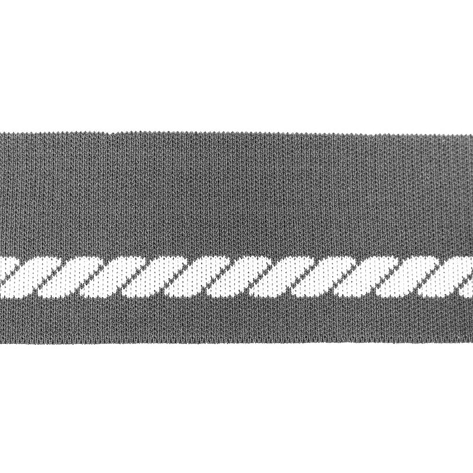 maDDma Stoff Cuff Bündchen Strickbündchen 110x7cm Baumwolle, Maritim grau