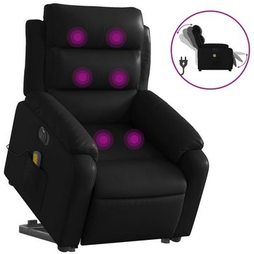 vidaXL Sessel Massagesessel mit Aufstehhilfe Elektrisch Schwarz Kunstleder (1-St)