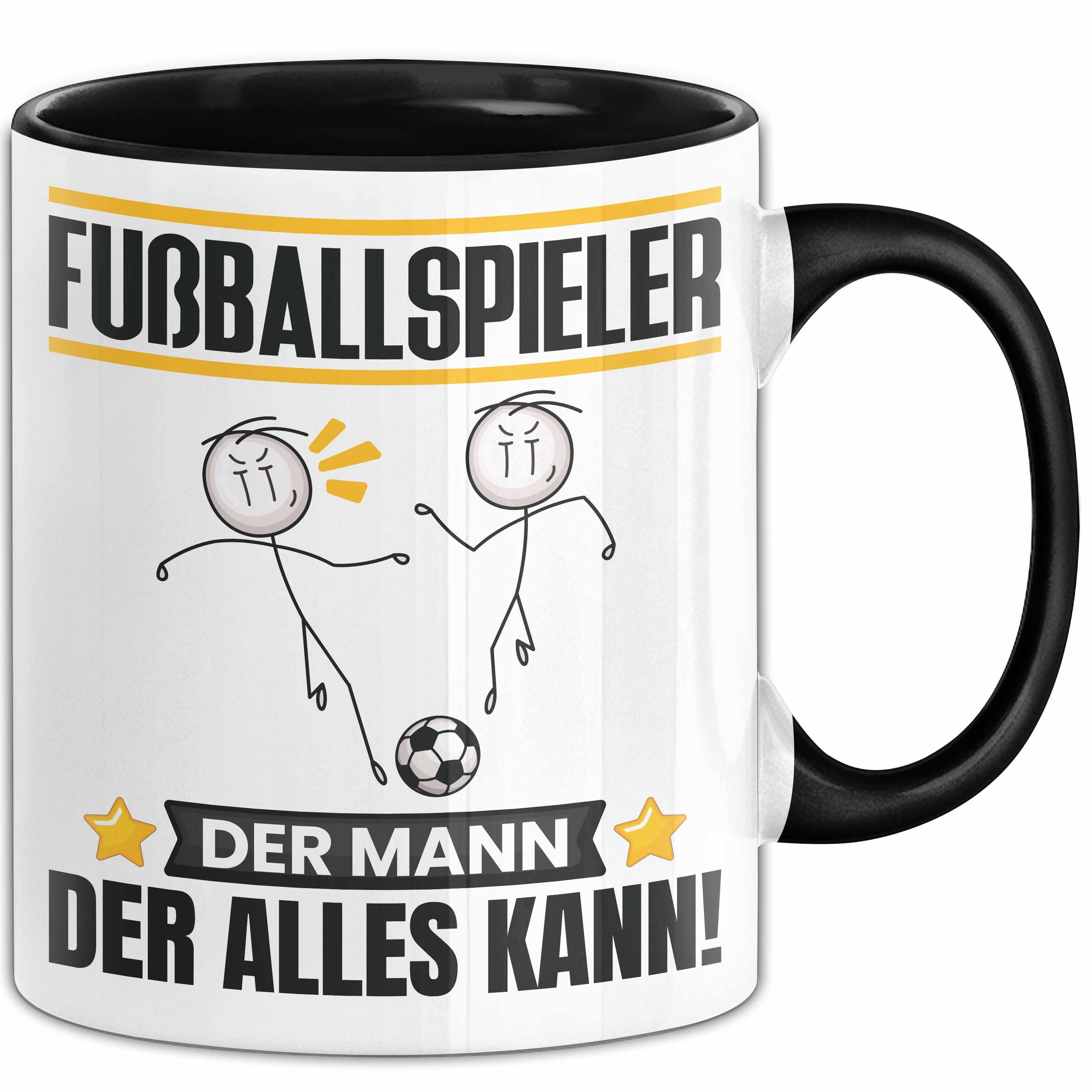 Trendation Tasse Fußballspieler Tasse Geschenk für Fußballspieler Der Mann Der Alles Ka, Keramik