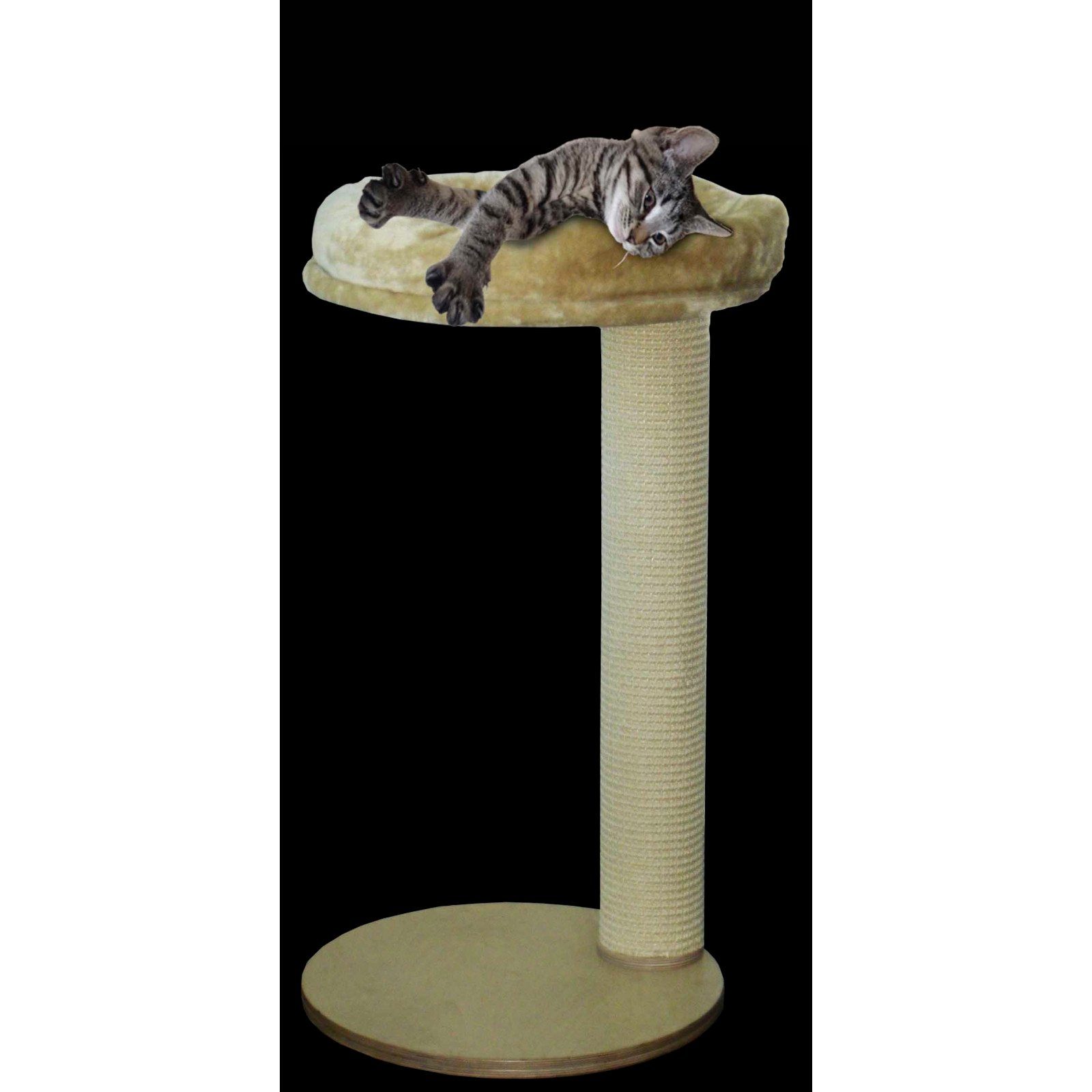 Thumbnail - Aktiv Kat Kratzbaum Kratzbaum Liegeebene rund mit Plüsch-Bezug Ø 45 cm - Creme, mit Plüsch-Bezug, Durchmesser 45 cm - Cr...