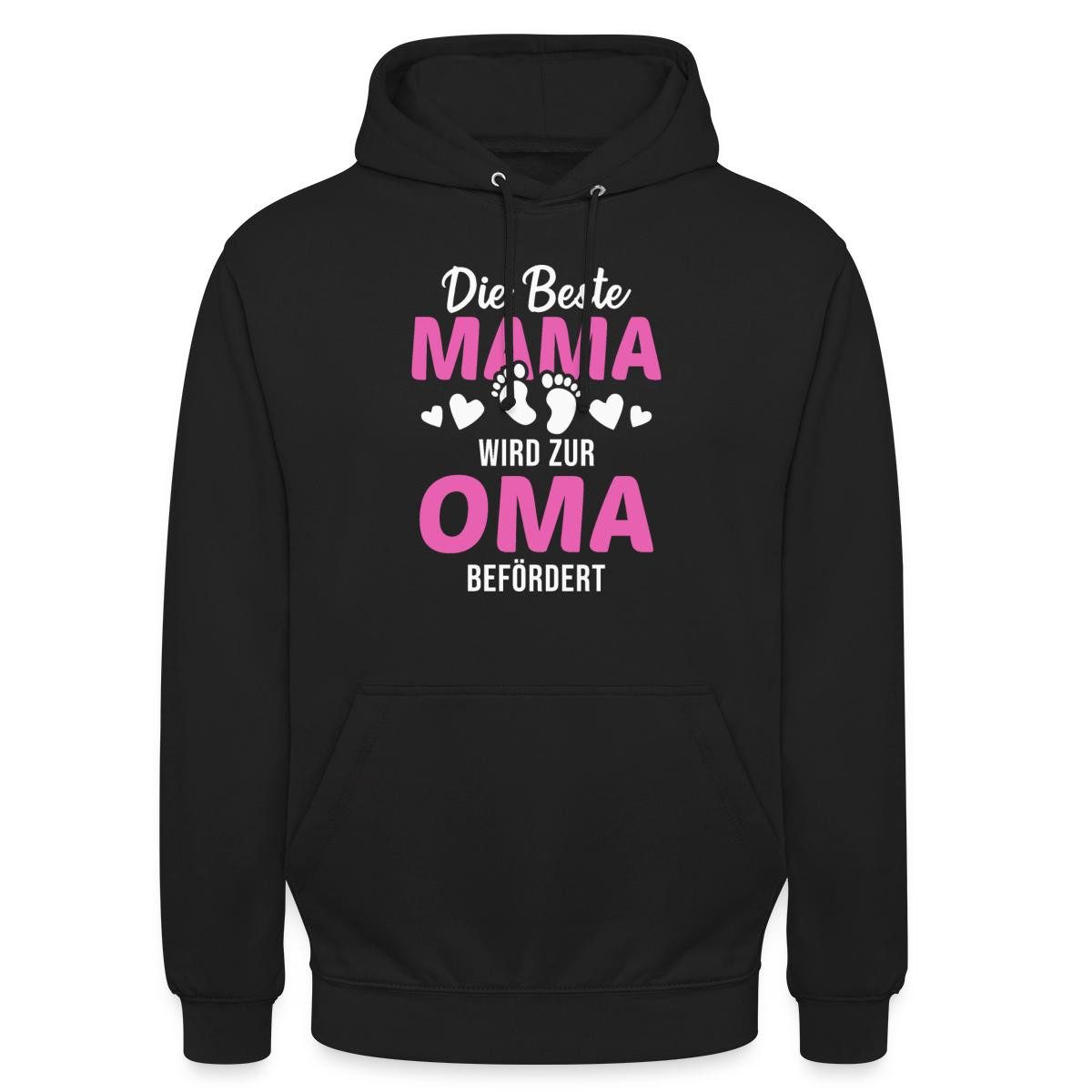 Hoodie Die Beste Mama Wird Zur Oma Befördert Unisex Hoodie
